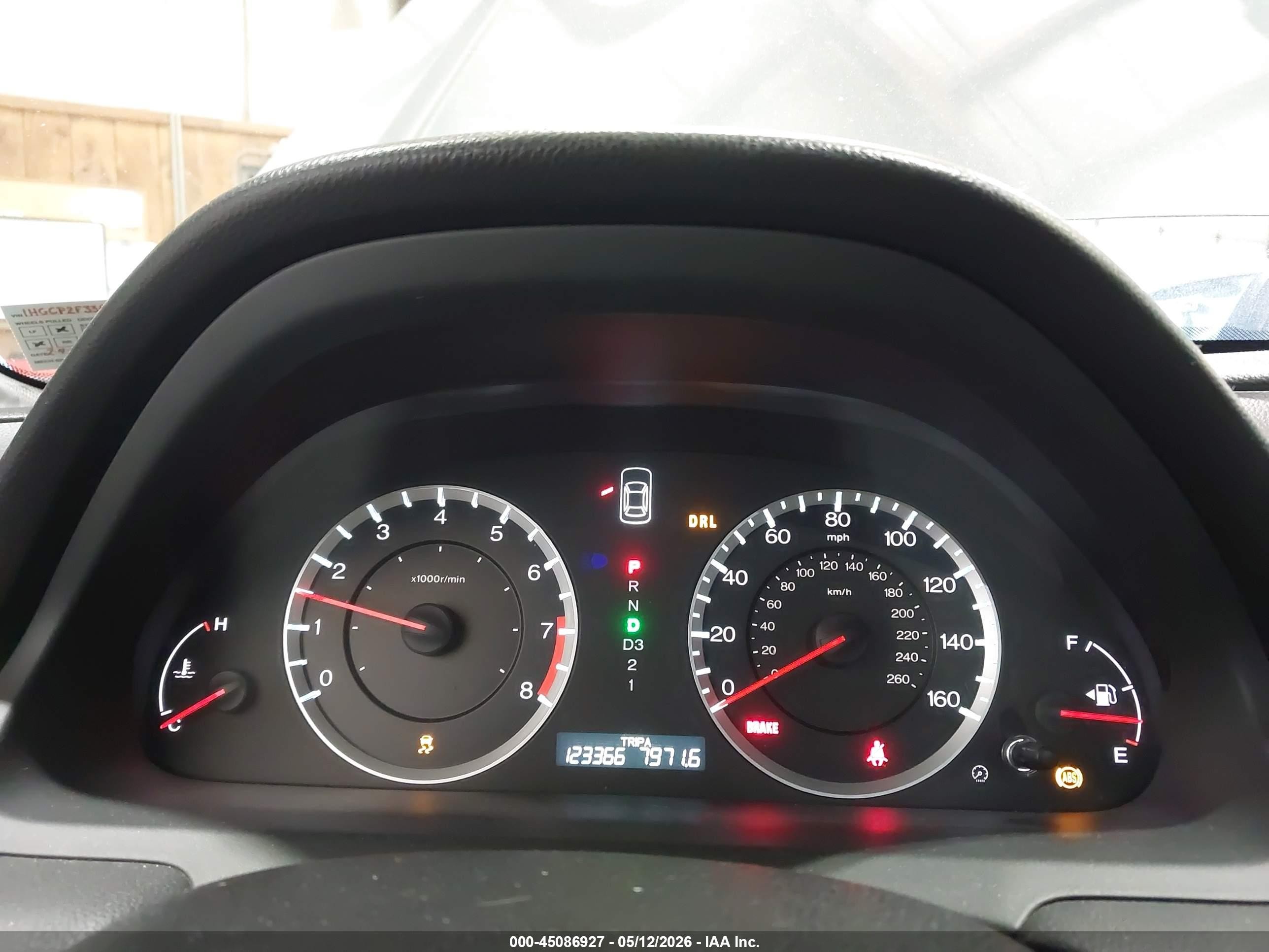 2012 Honda Accord 2.4 Lx Gray vin: 1HGCP2F33CA176756