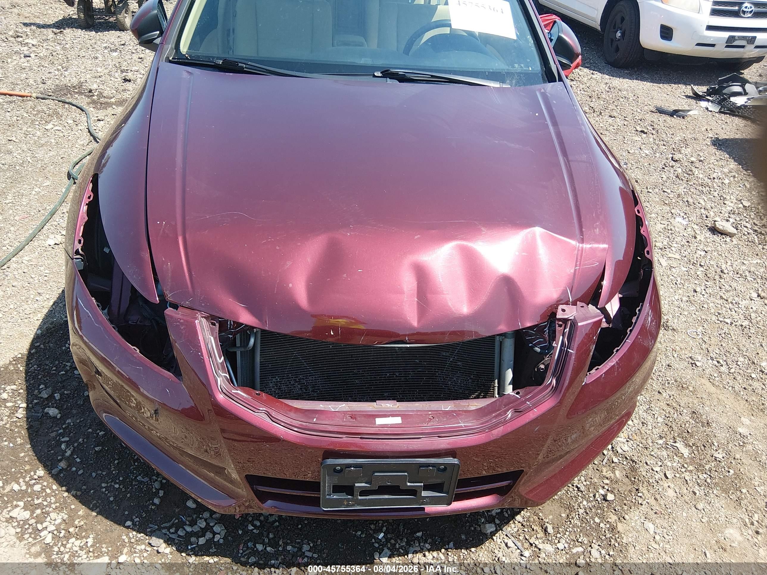 2012 Honda Accord Sdn Lx Maroon vin: 1HGCP2F33CA207147
