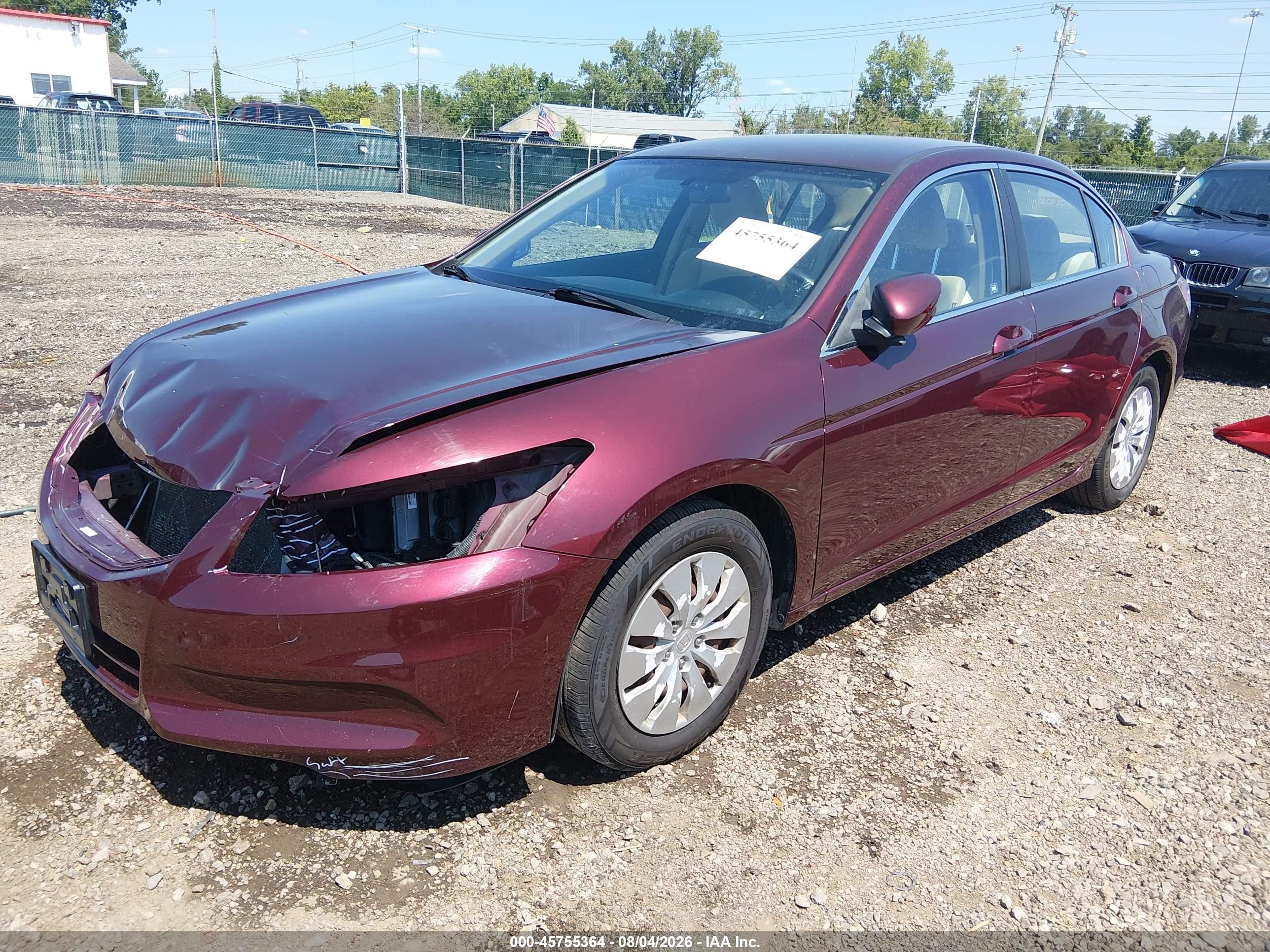 2012 Honda Accord Sdn Lx Maroon vin: 1HGCP2F33CA207147