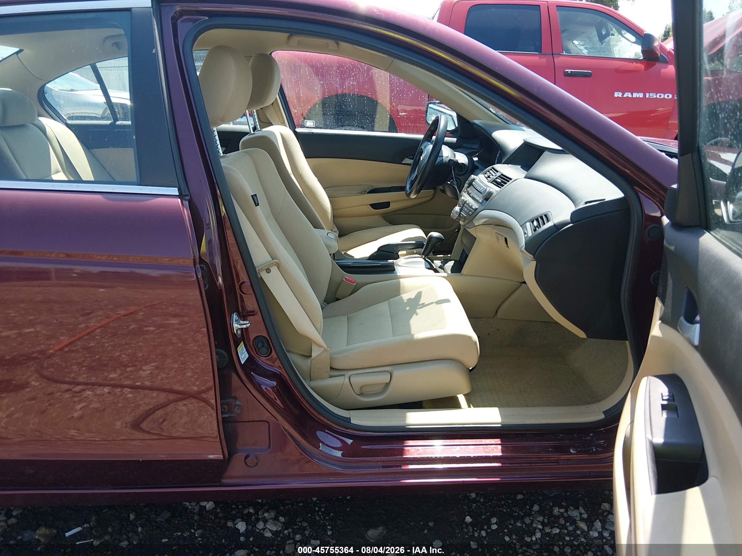 2012 Honda Accord Sdn Lx Maroon vin: 1HGCP2F33CA207147
