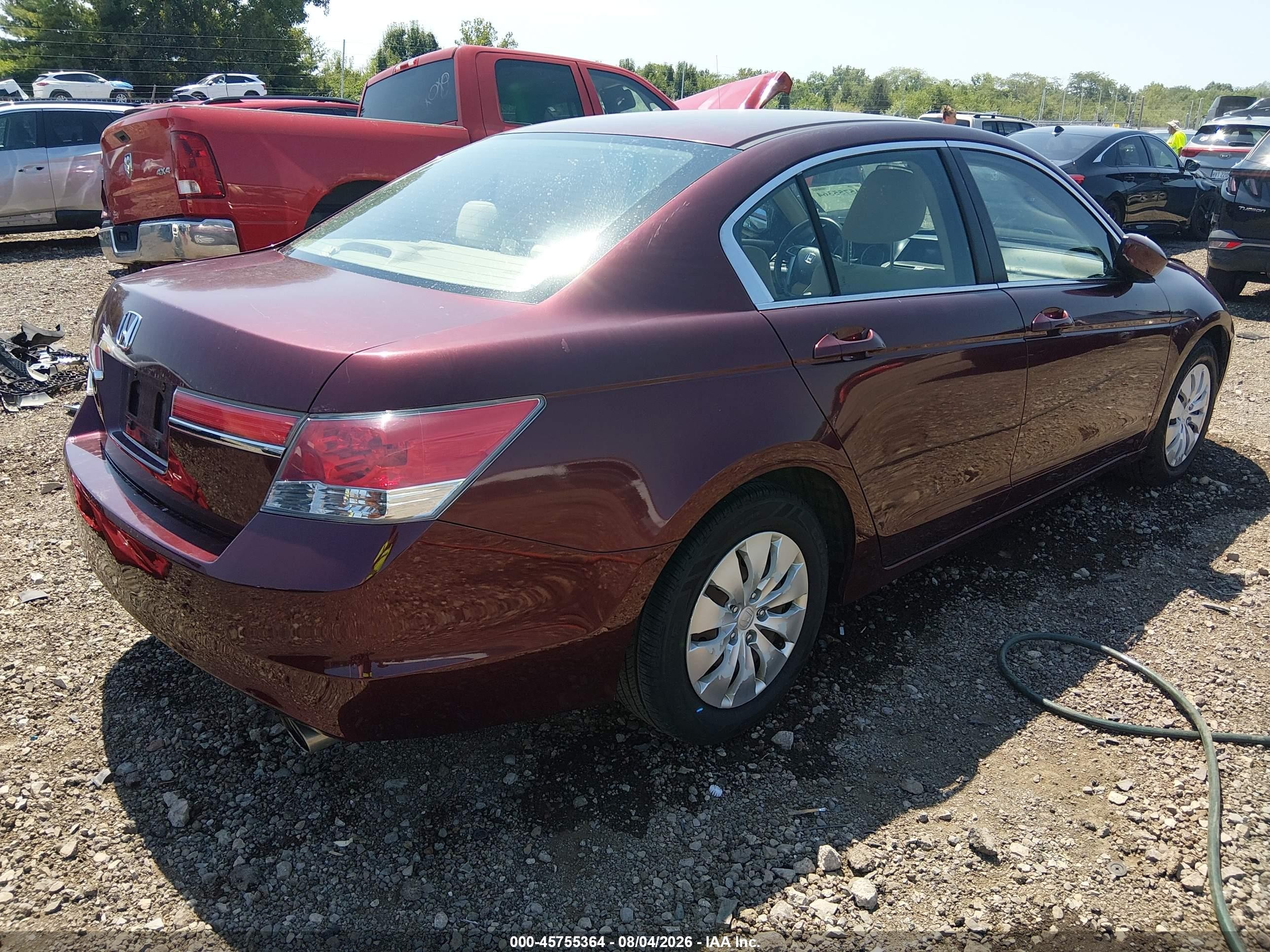 2012 Honda Accord Sdn Lx Maroon vin: 1HGCP2F33CA207147