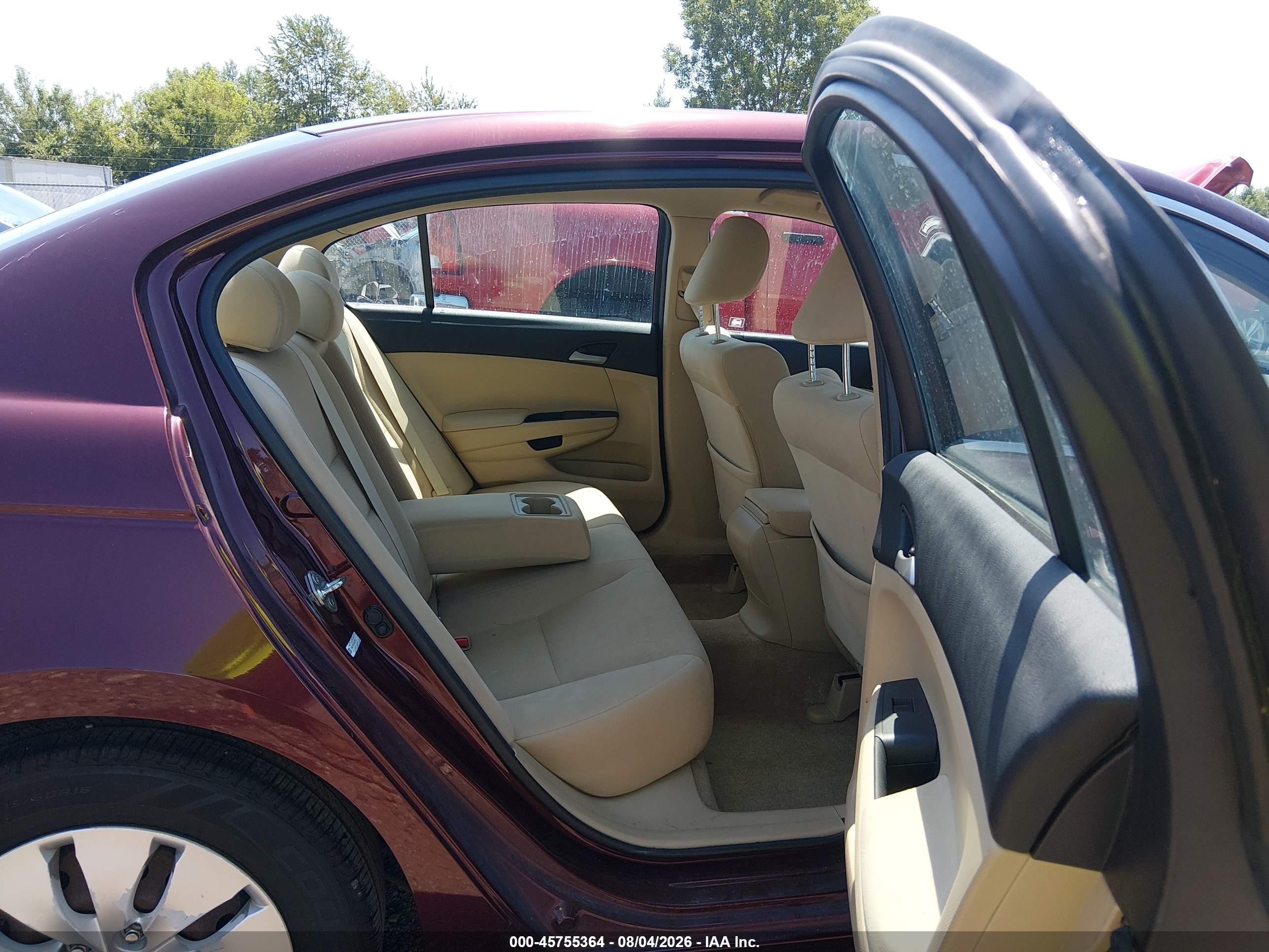 2012 Honda Accord Sdn Lx Maroon vin: 1HGCP2F33CA207147