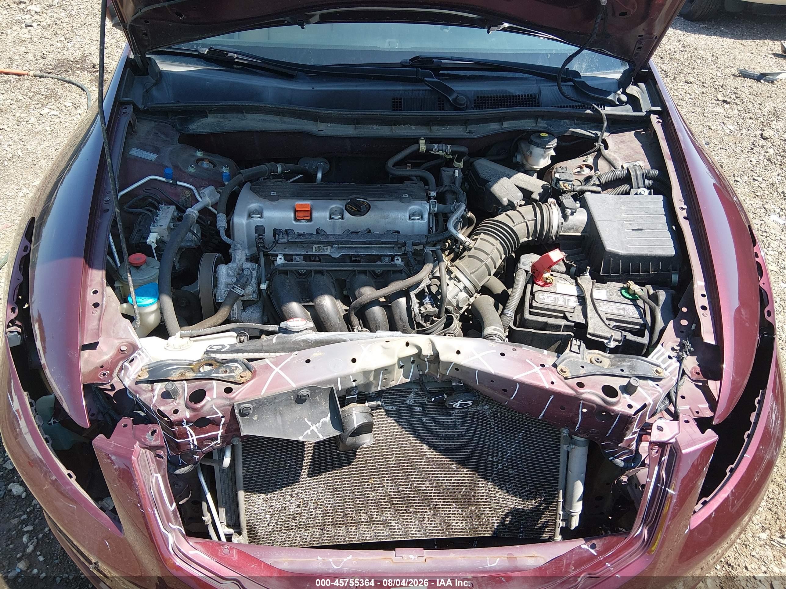 2012 Honda Accord Sdn Lx Maroon vin: 1HGCP2F33CA207147