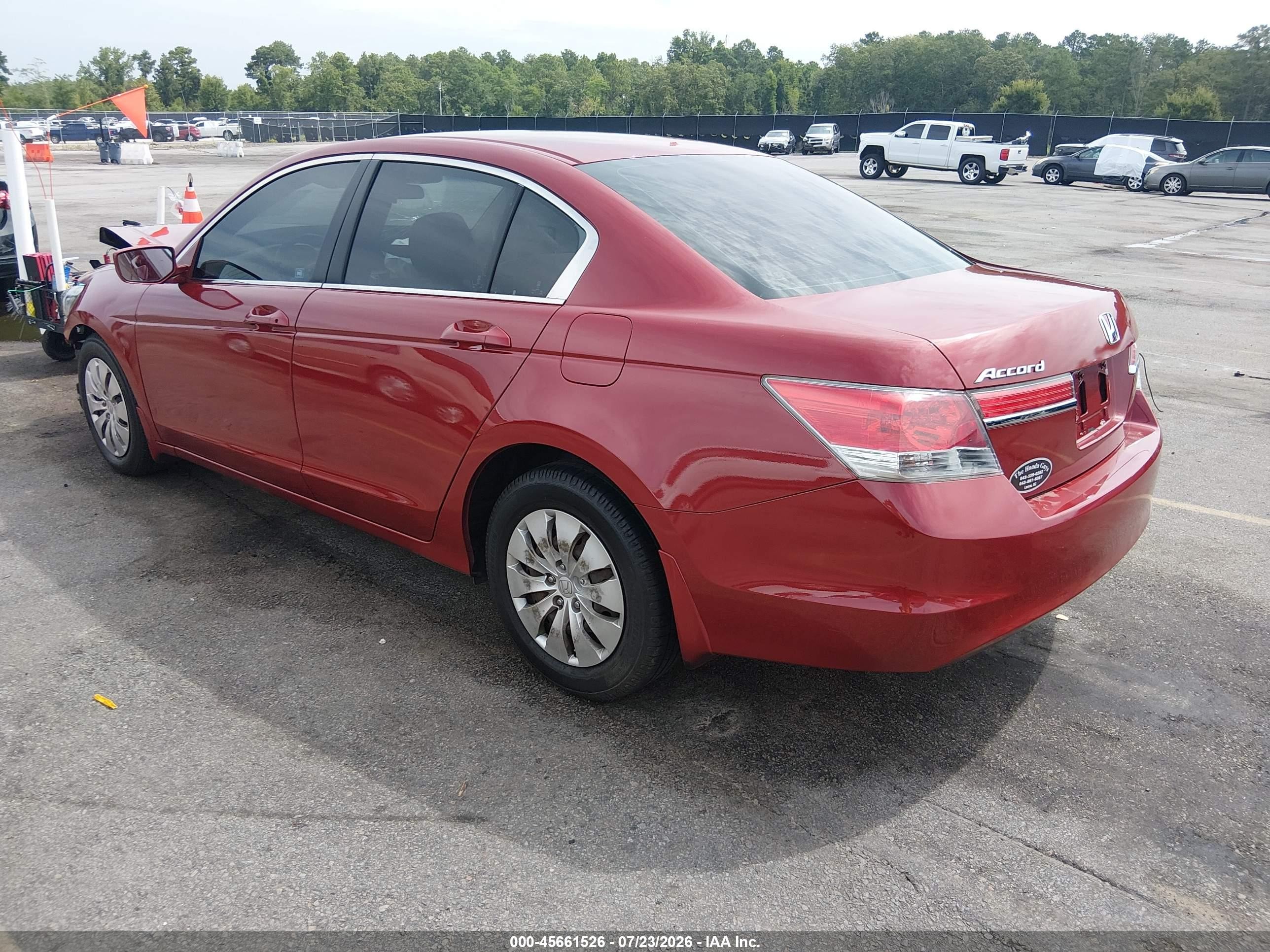 2012 Honda Accord Sdn Lx Красный vin: 1HGCP2F33CA207181