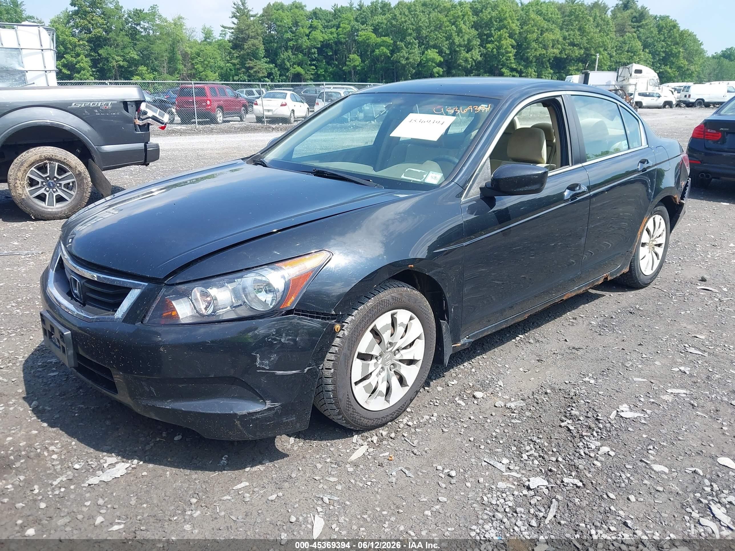 2010 Honda Accord 2.4 Lx Black vin: 1HGCP2F34AA024000