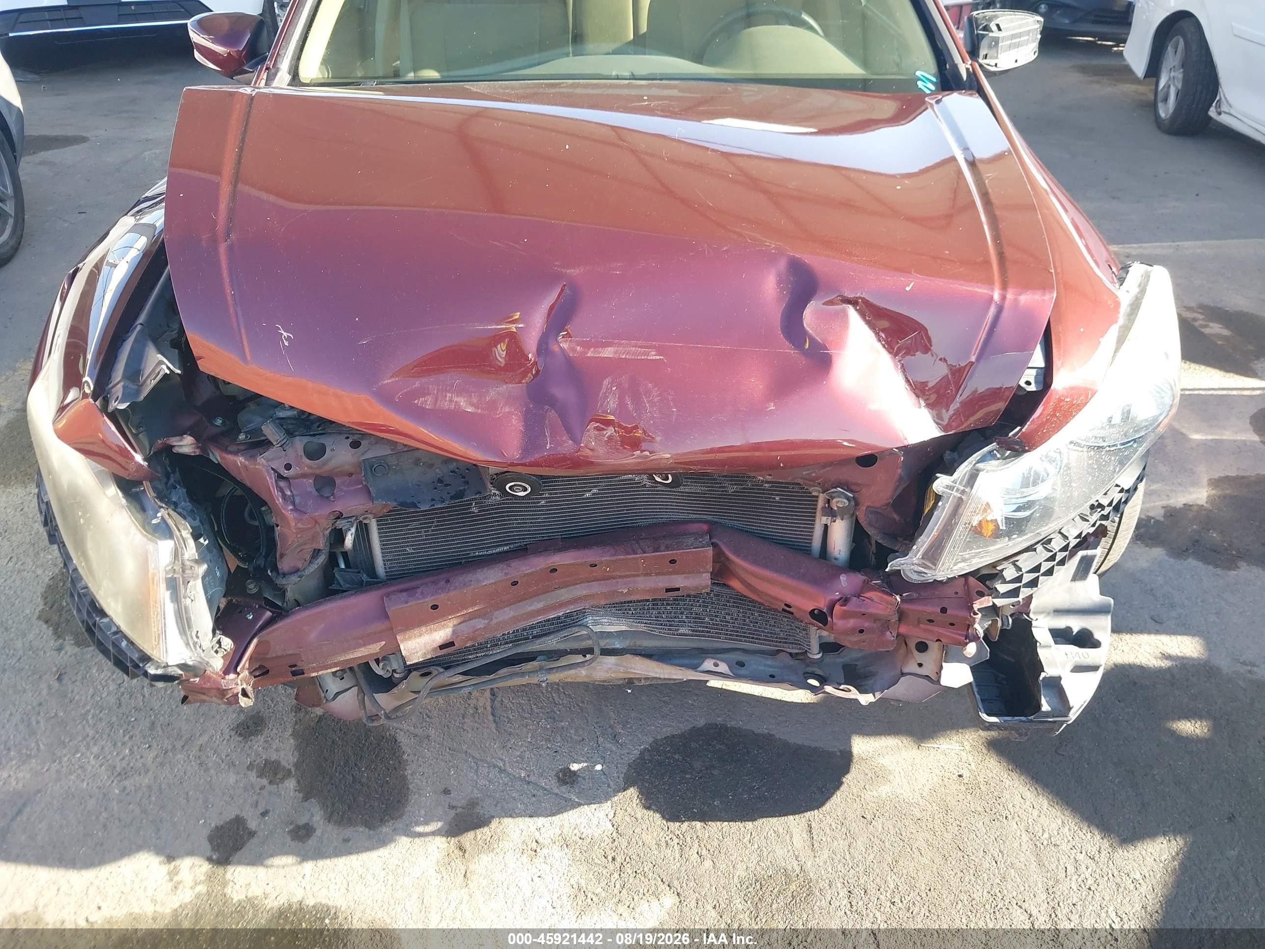 2010 Honda Accord 2.4 Lx Red vin: 1HGCP2F34AA049673