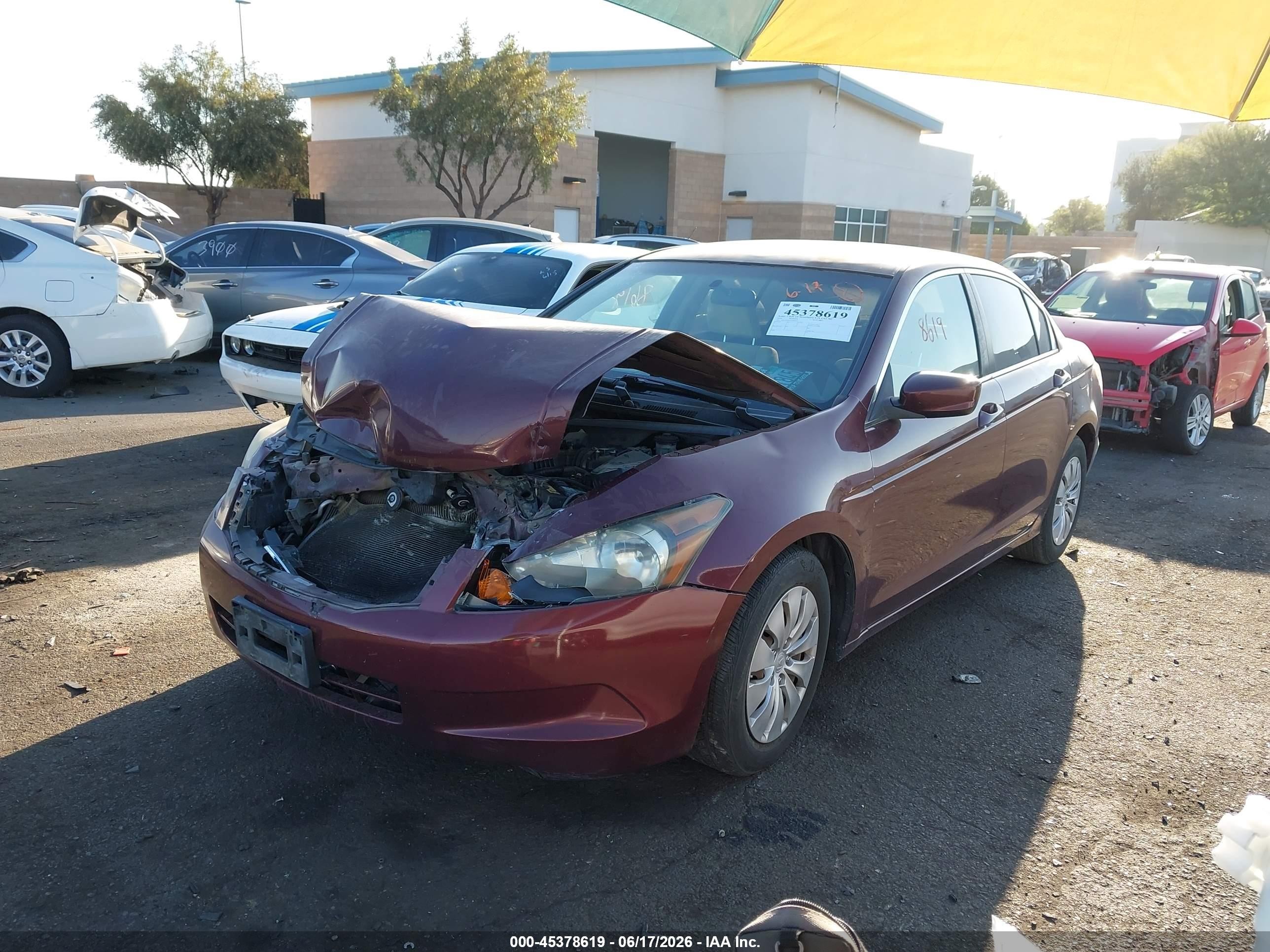 2010 Honda Accord 2.4 Lx Maroon vin: 1HGCP2F34AA092913