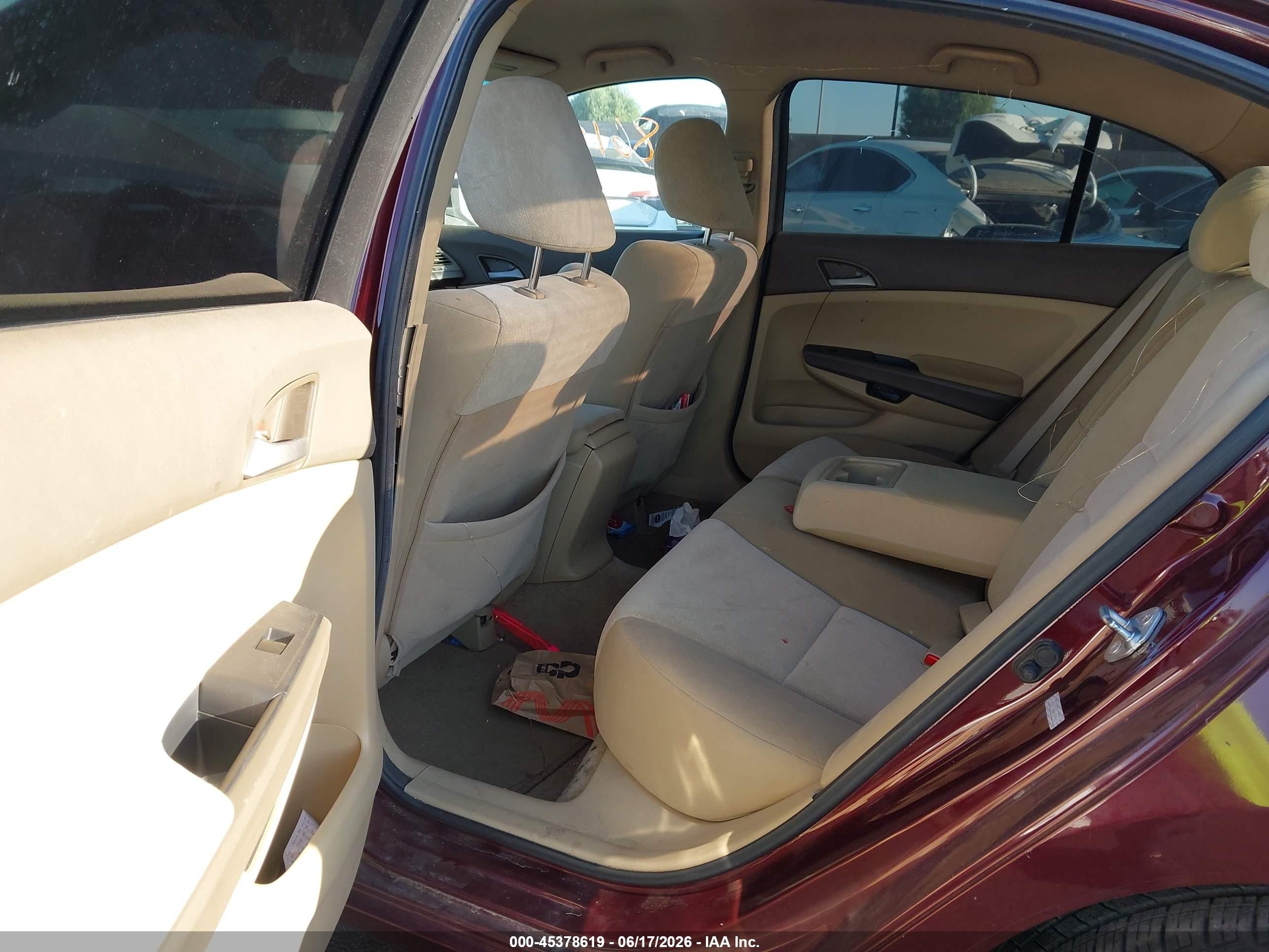 2010 Honda Accord 2.4 Lx Maroon vin: 1HGCP2F34AA092913
