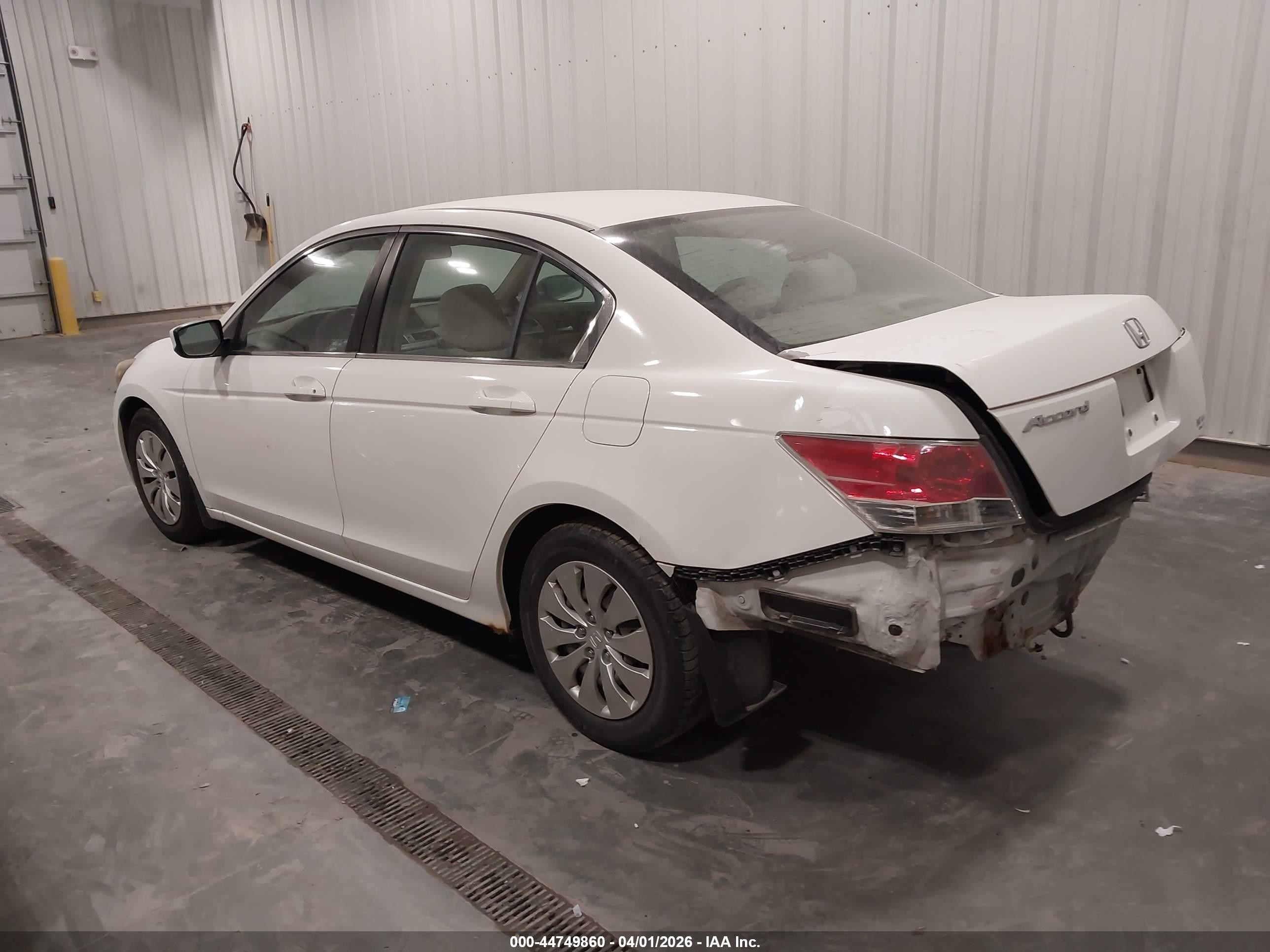 2010 Honda Accord 2.4 Lx White vin: 1HGCP2F34AA132388