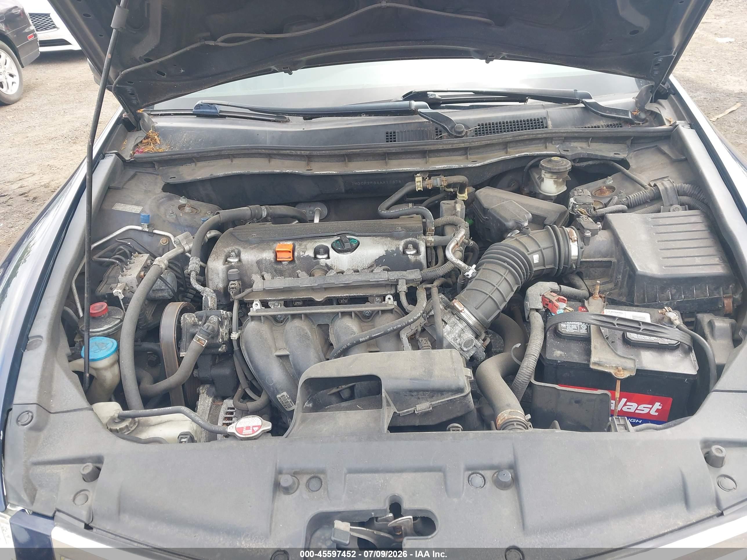 2010 Honda Accord 2.4 Lx Blue vin: 1HGCP2F34AA136781