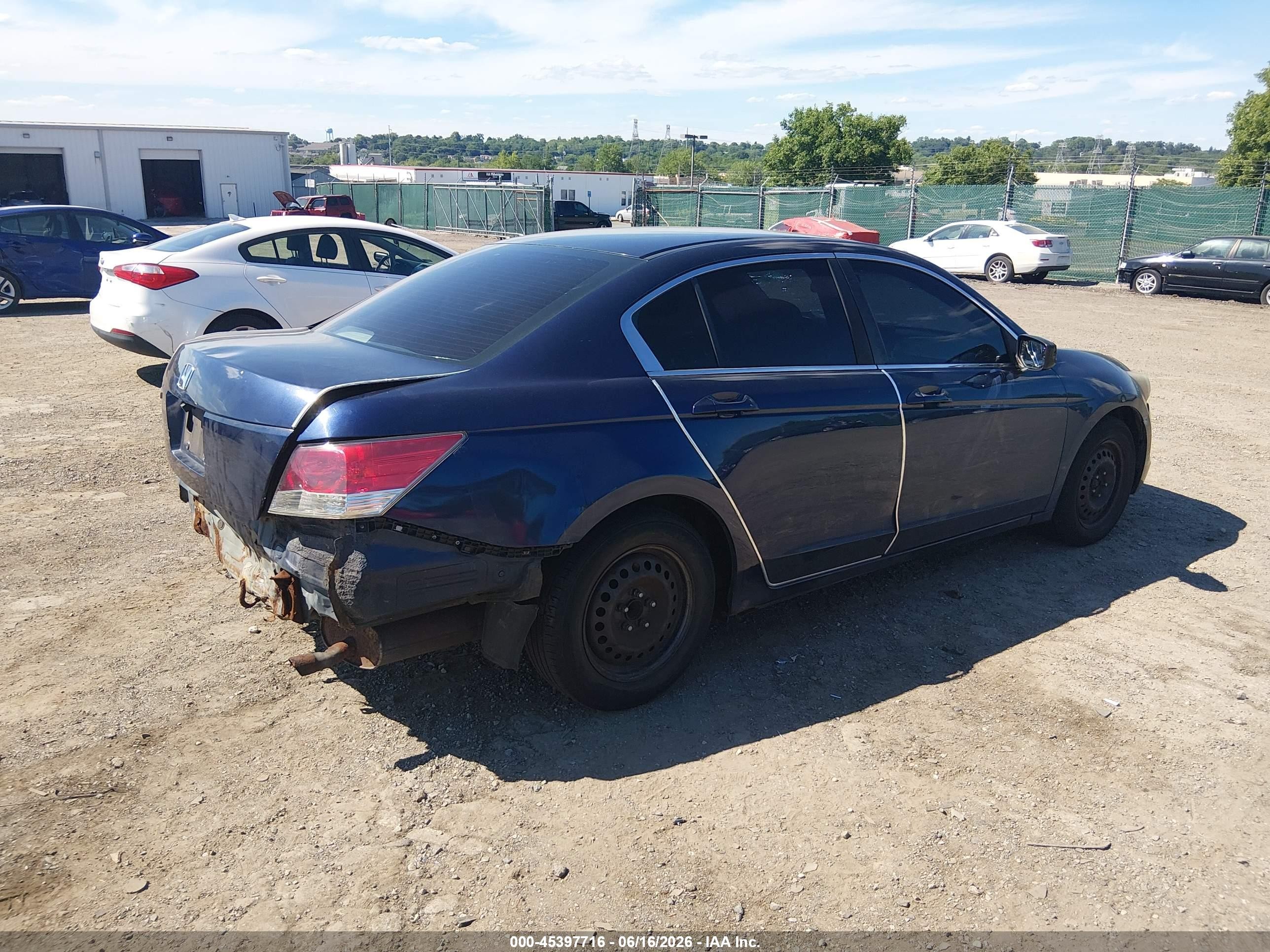 2010 Honda Accord 2.4 Lx Blue vin: 1HGCP2F34AA139213