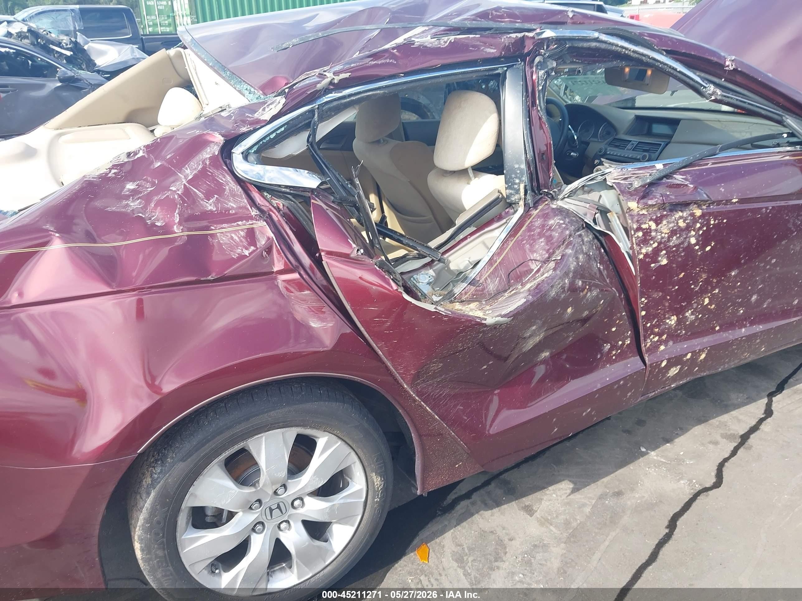 2010 Honda Accord 2.4 Lx Maroon vin: 1HGCP2F34AA144928