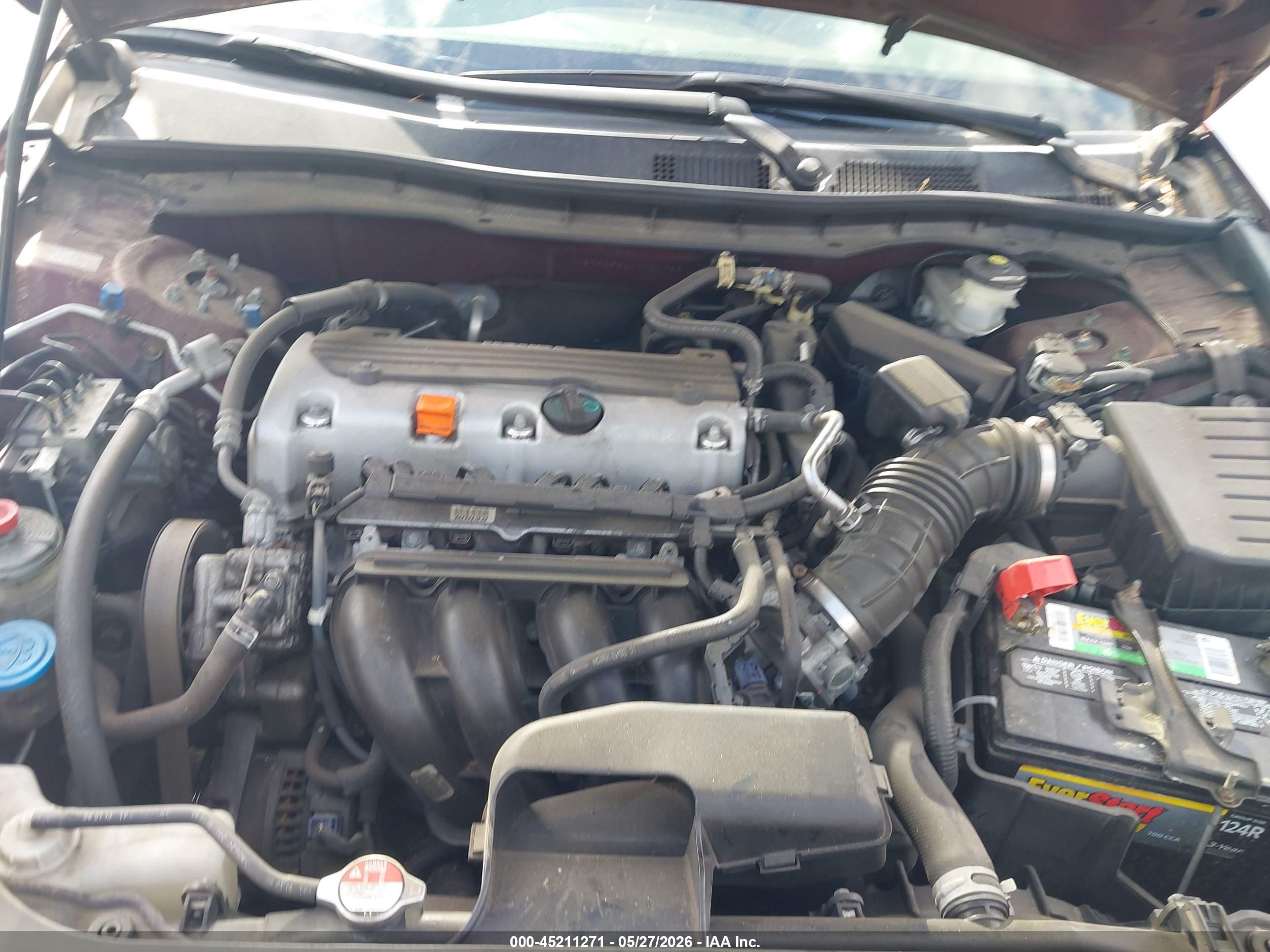 2010 Honda Accord 2.4 Lx Maroon vin: 1HGCP2F34AA144928