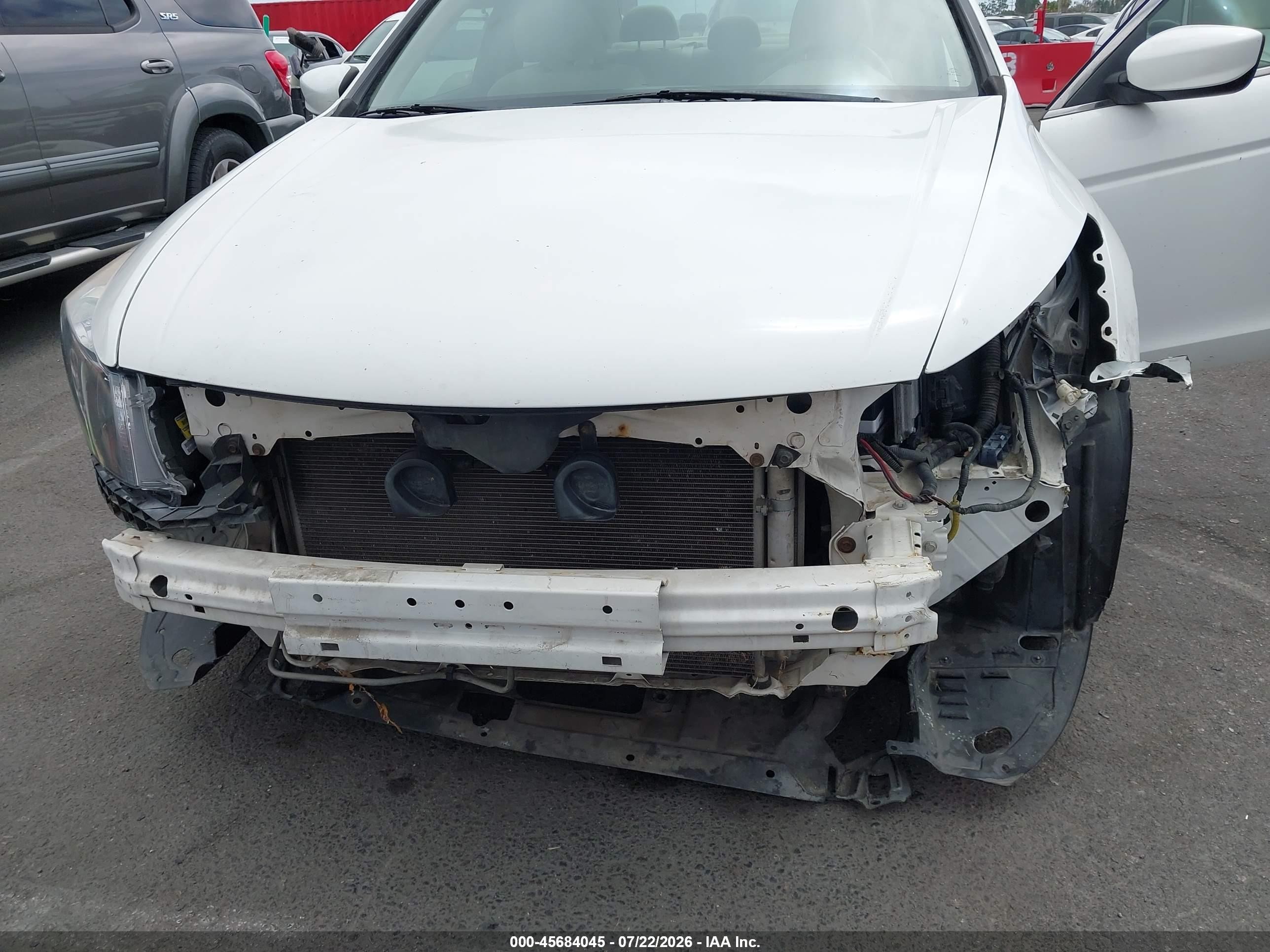 2010 Honda Accord 2.4 Lx White vin: 1HGCP2F34AA177671