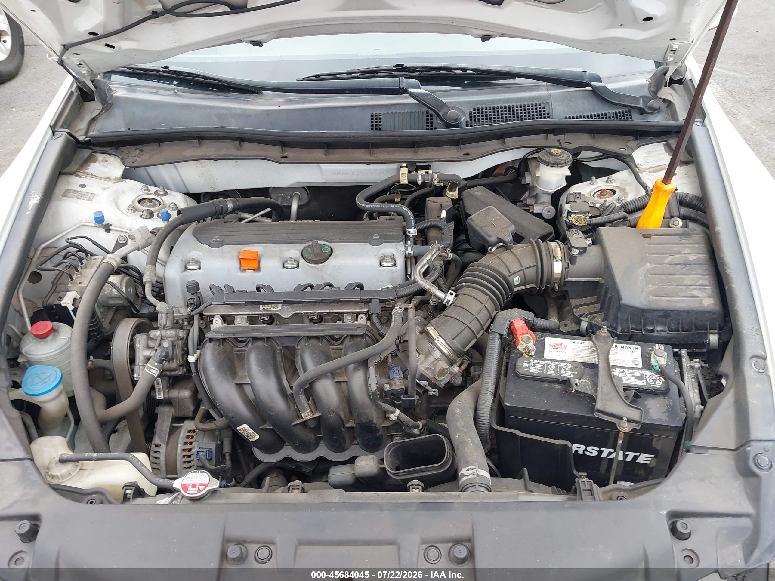 2010 Honda Accord 2.4 Lx White vin: 1HGCP2F34AA177671