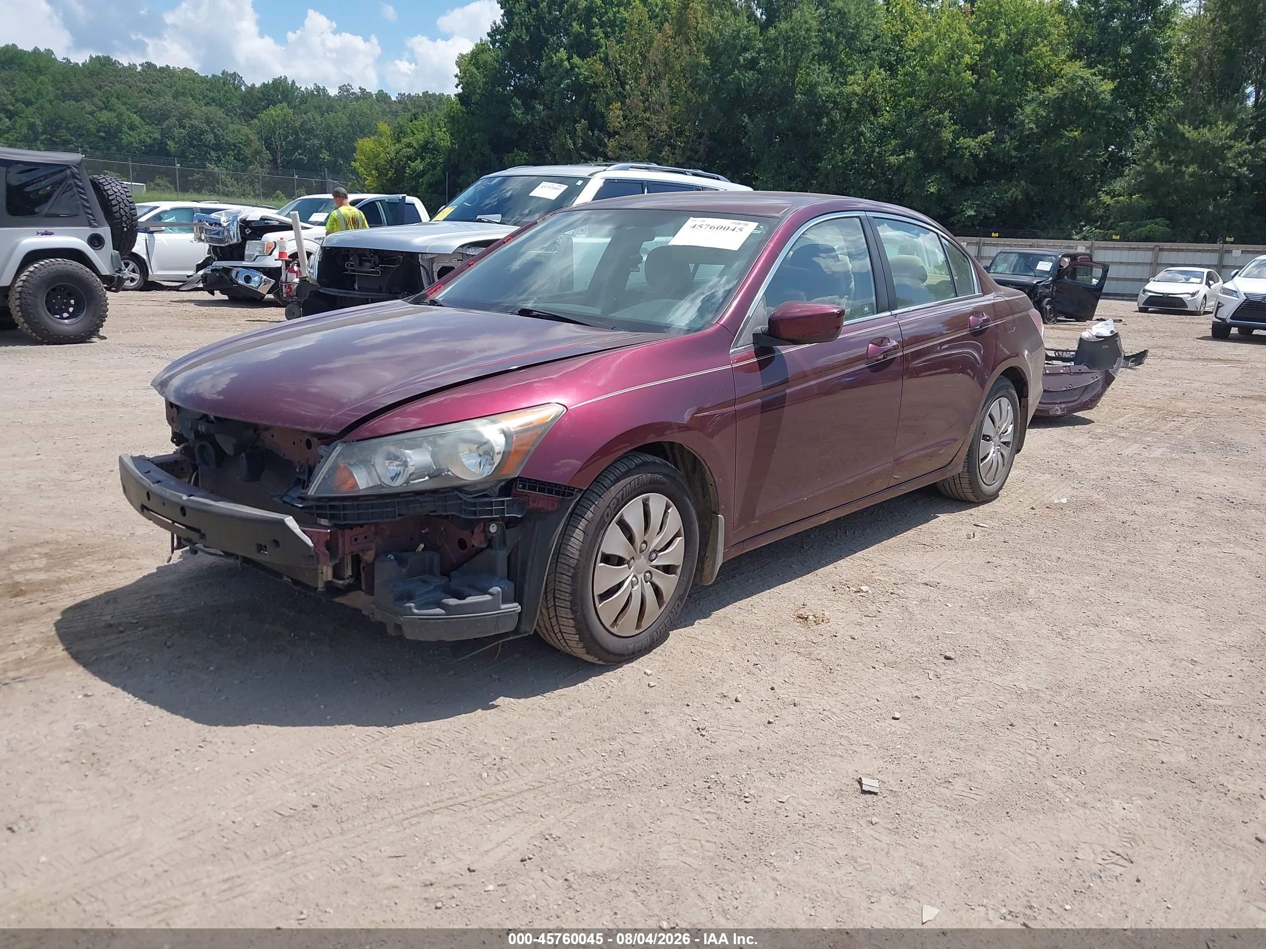 2011 Honda Accord 2.4 Lx Maroon vin: 1HGCP2F34BA051201