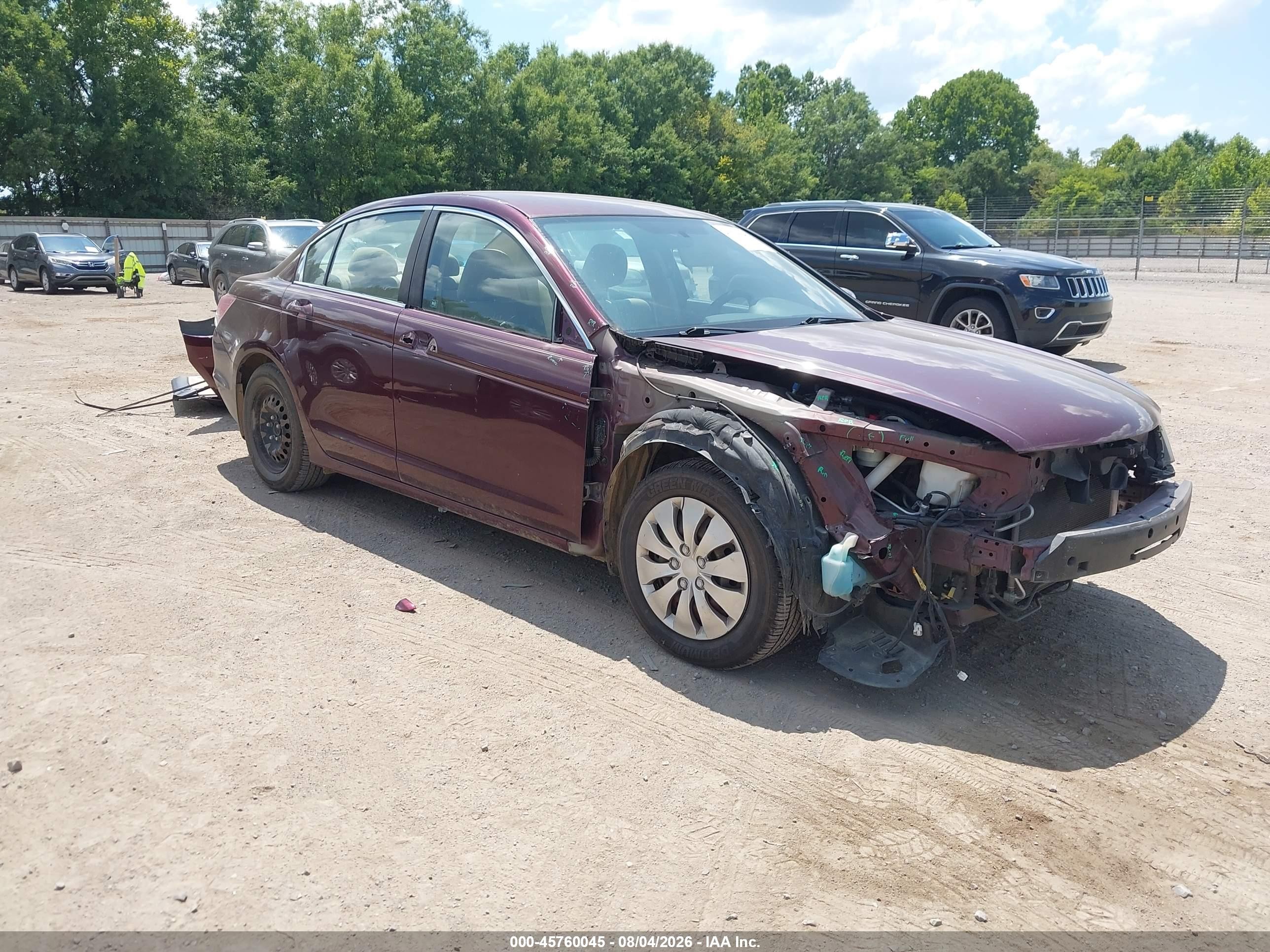 2011 Honda Accord 2.4 Lx Maroon vin: 1HGCP2F34BA051201