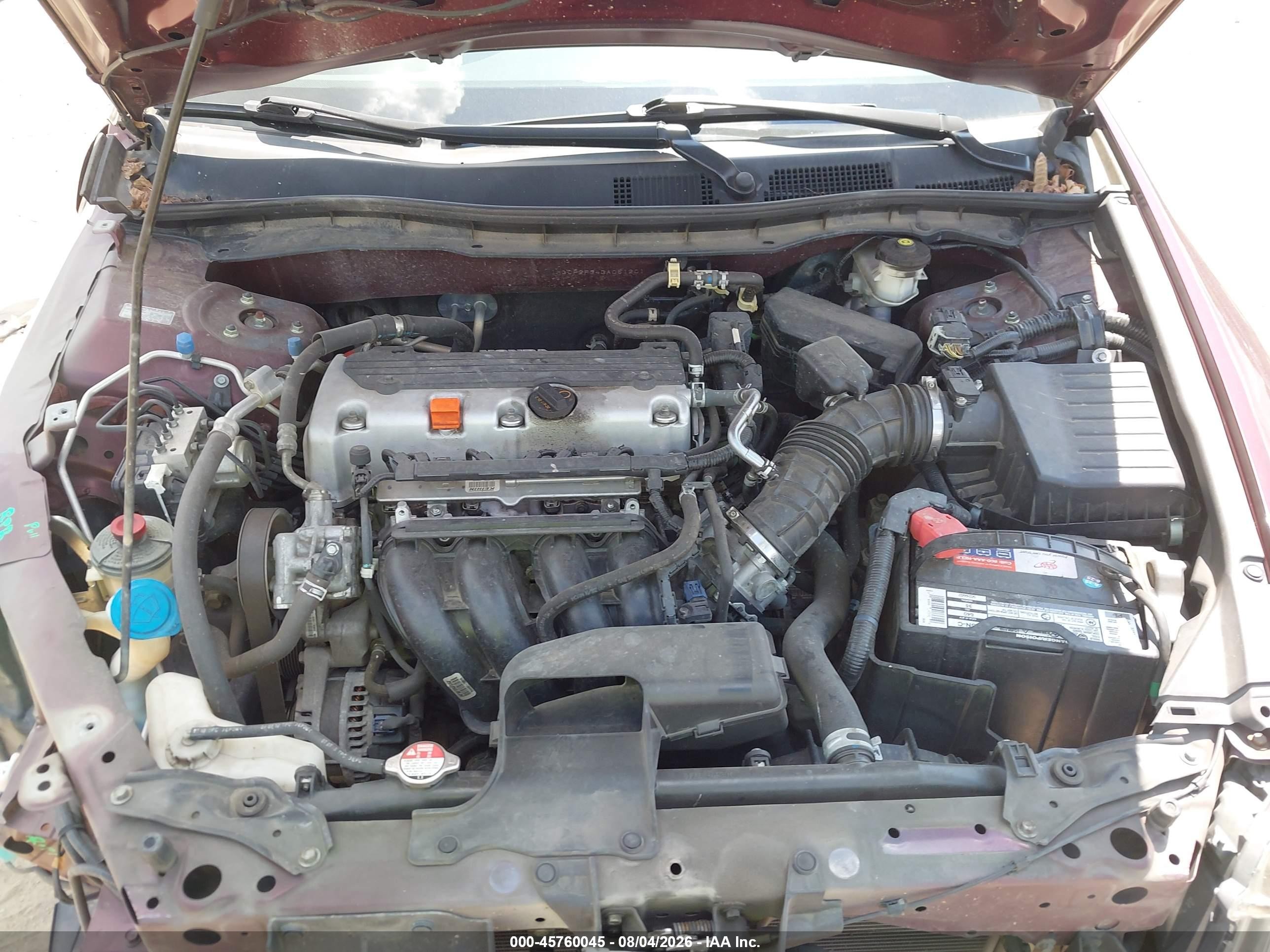 2011 Honda Accord 2.4 Lx Maroon vin: 1HGCP2F34BA051201