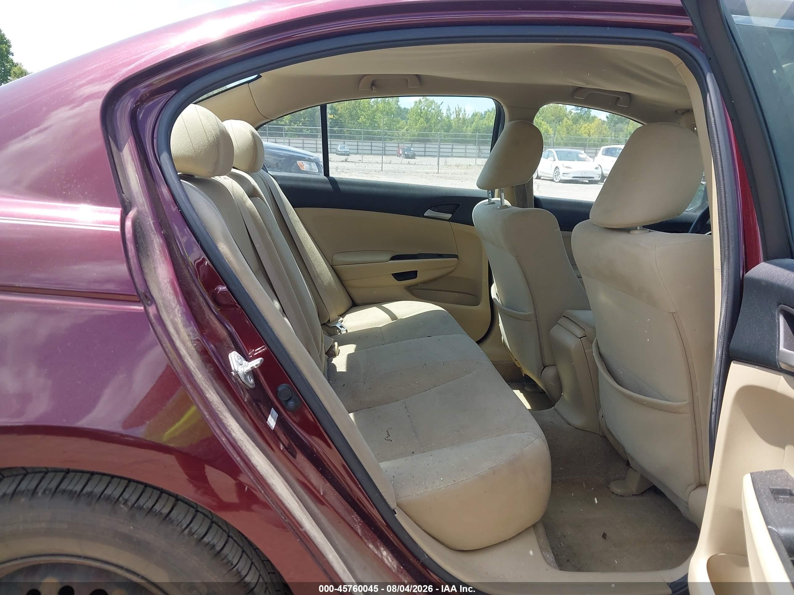 2011 Honda Accord 2.4 Lx Maroon vin: 1HGCP2F34BA051201
