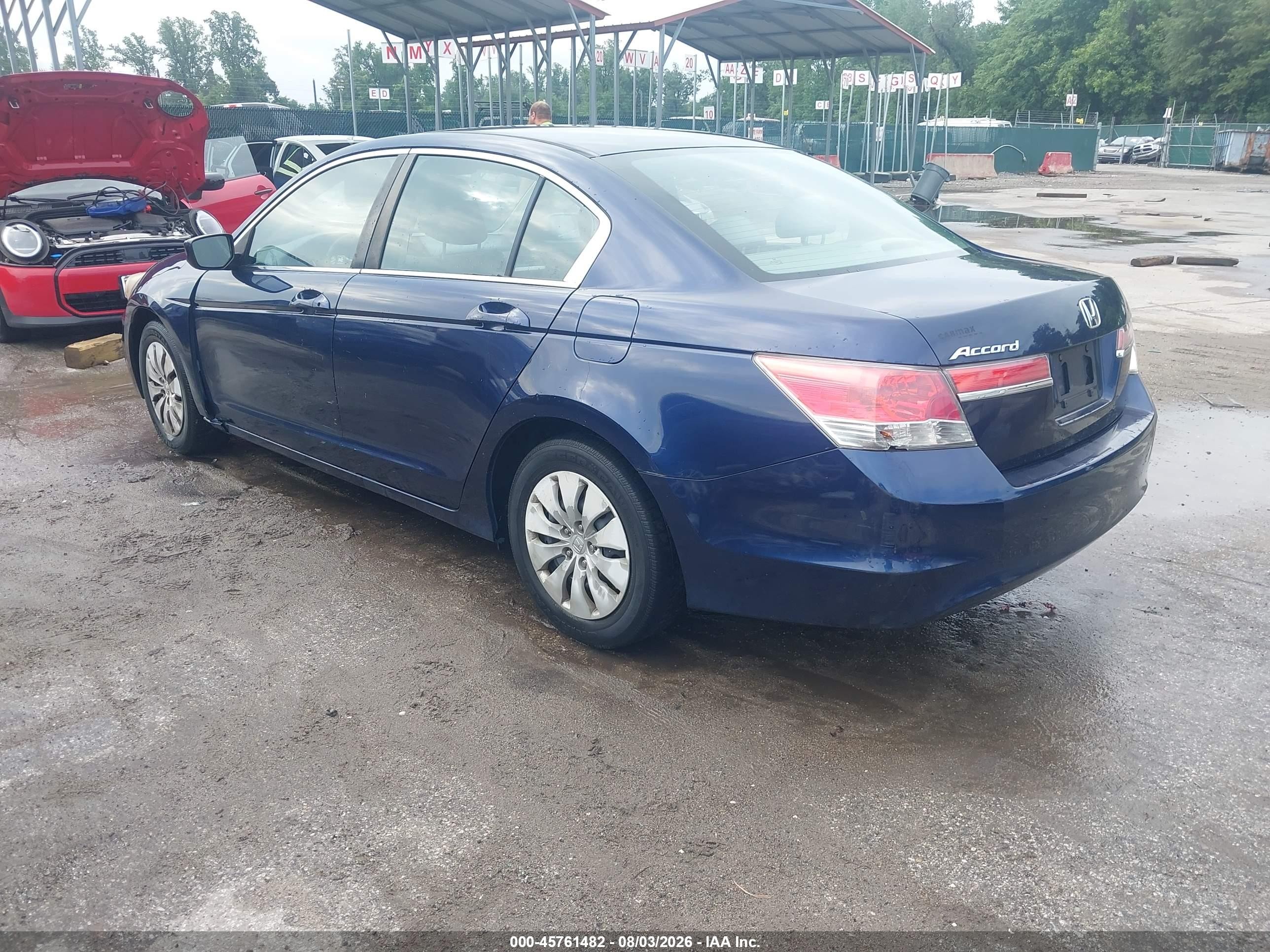 2012 Honda Accord Sdn Lx Blue vin: 1HGCP2F34CA040958
