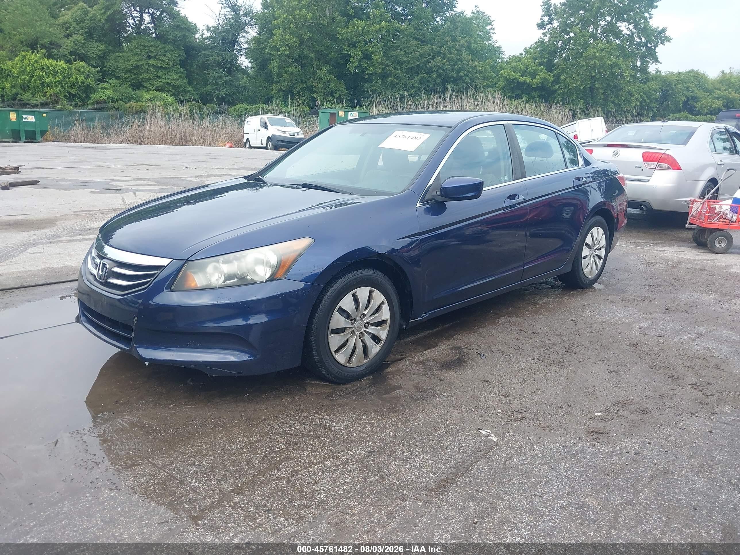 2012 Honda Accord Sdn Lx Blue vin: 1HGCP2F34CA040958