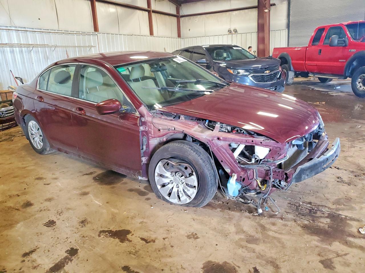 2012 Honda Accord Lx Burgundy vin: 1HGCP2F34CA045044