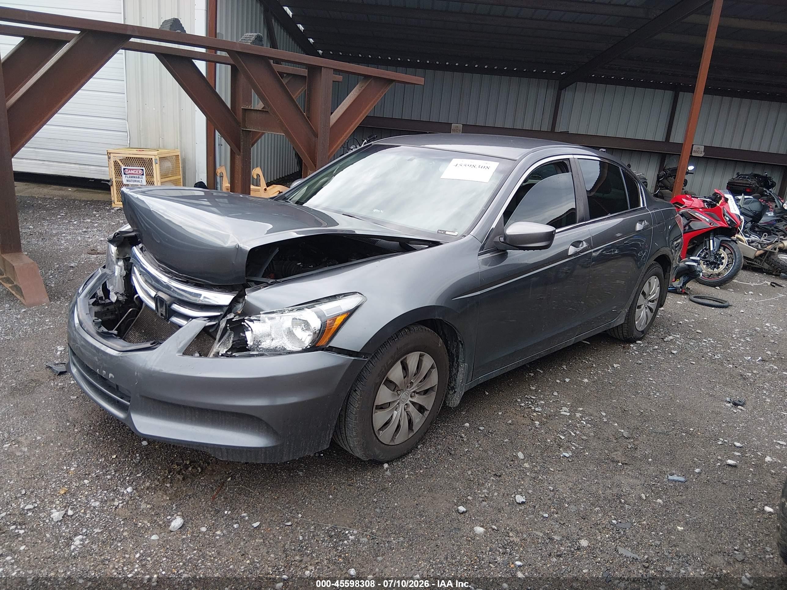 2012 Honda Accord Sdn Lx Gray vin: 1HGCP2F34CA059185