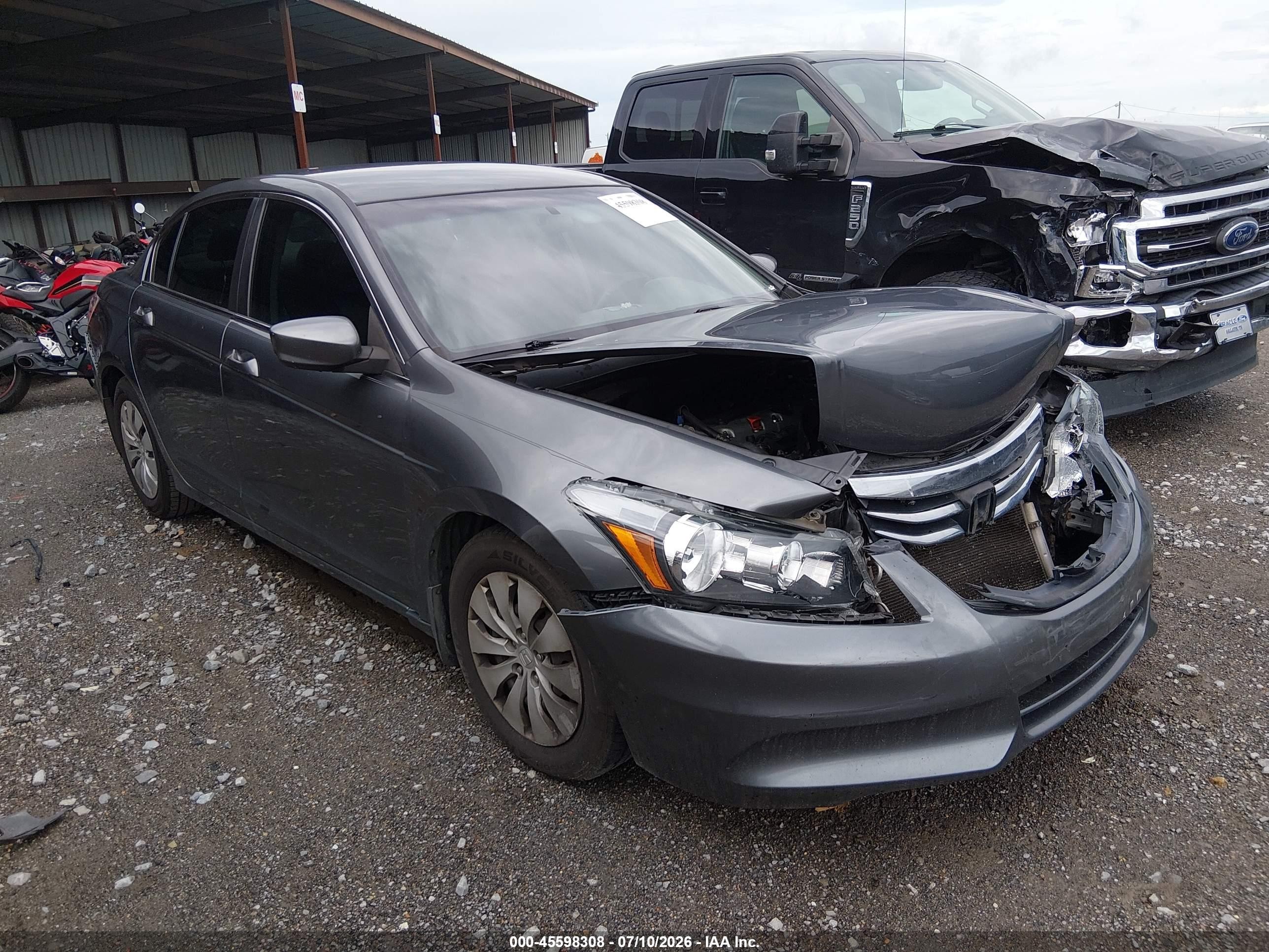 2012 Honda Accord Sdn Lx Gray vin: 1HGCP2F34CA059185
