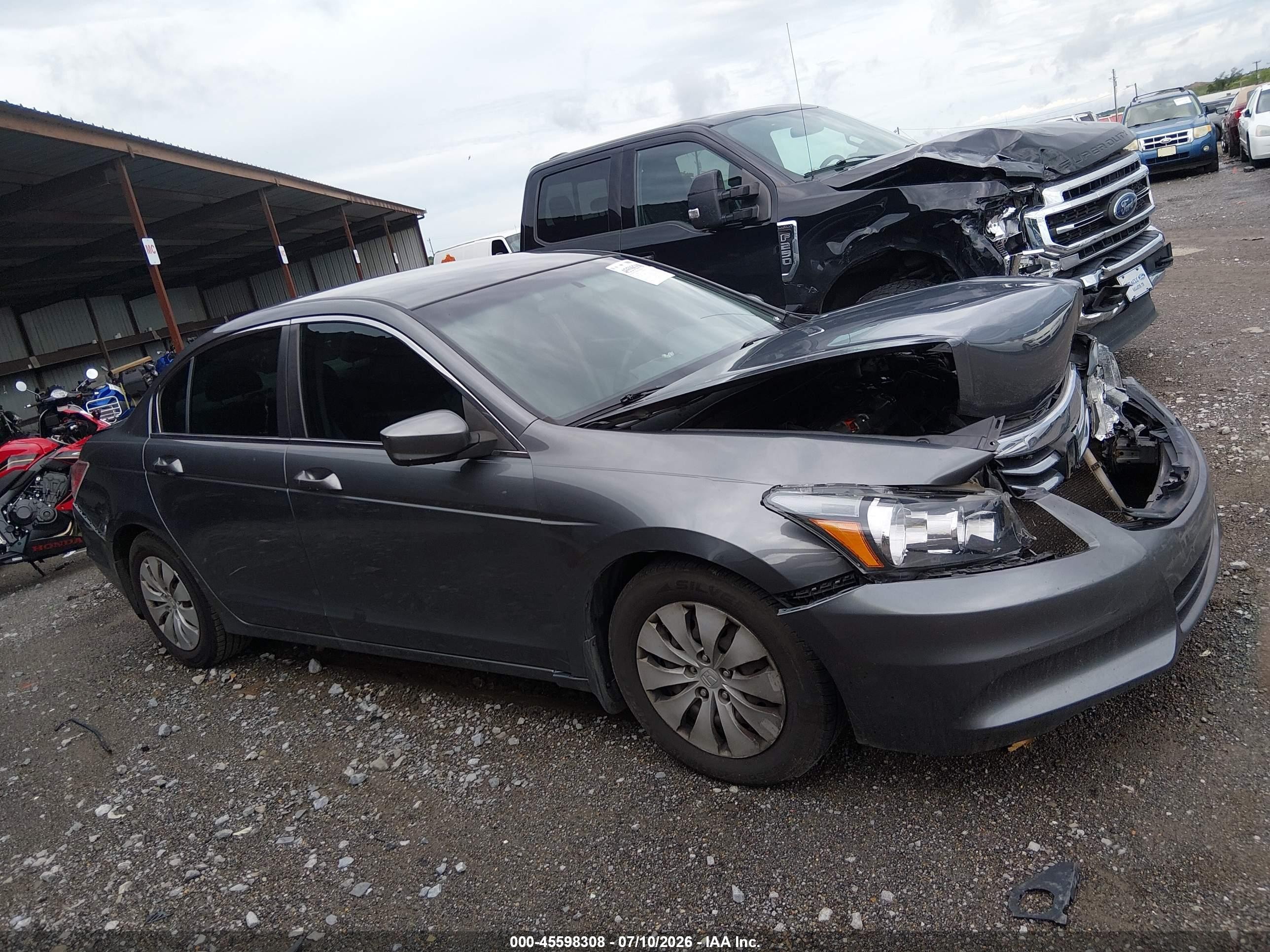 2012 Honda Accord Sdn Lx Gray vin: 1HGCP2F34CA059185