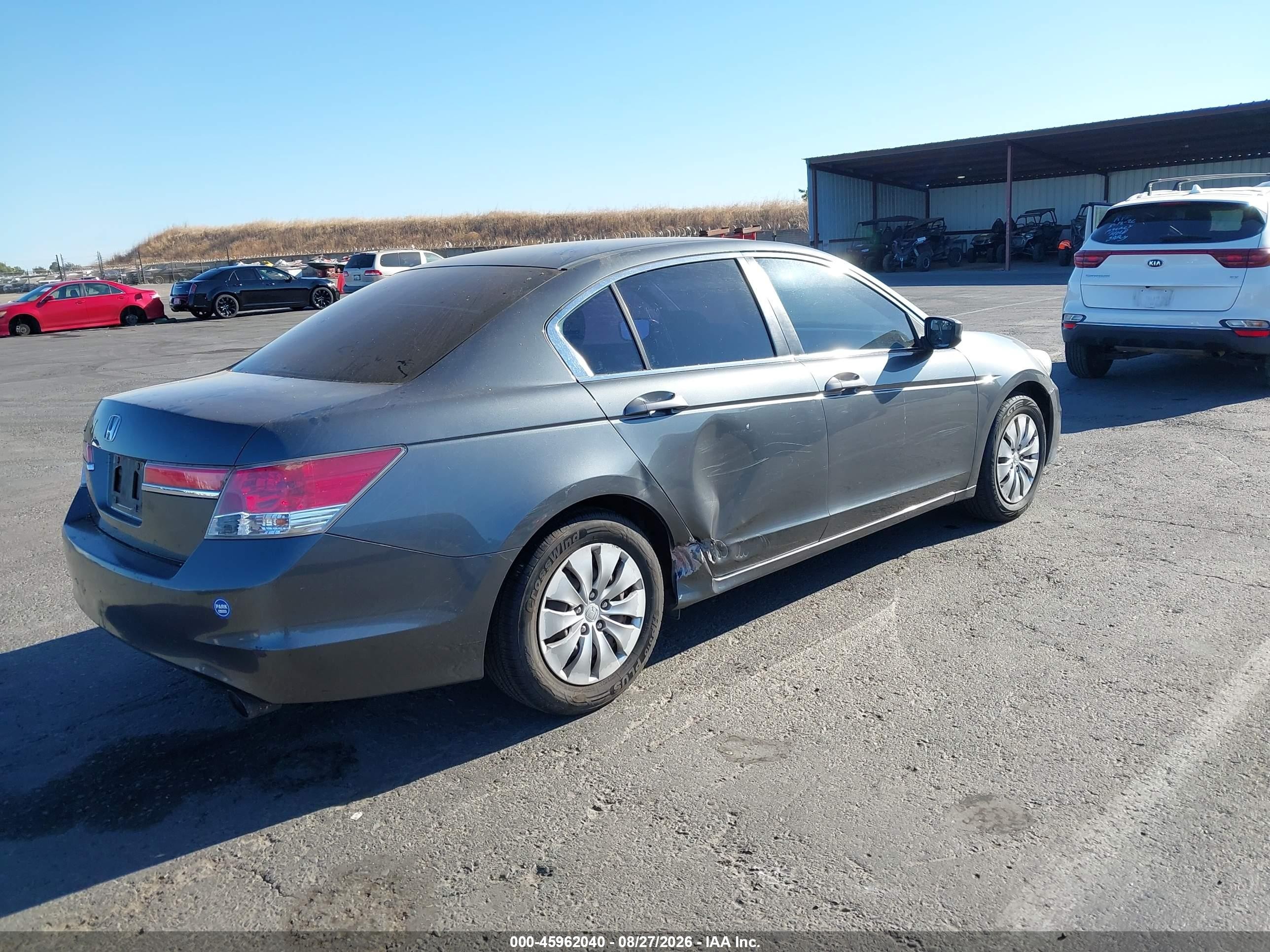 2012 Honda Accord Sdn Lx Gray vin: 1HGCP2F34CA088878