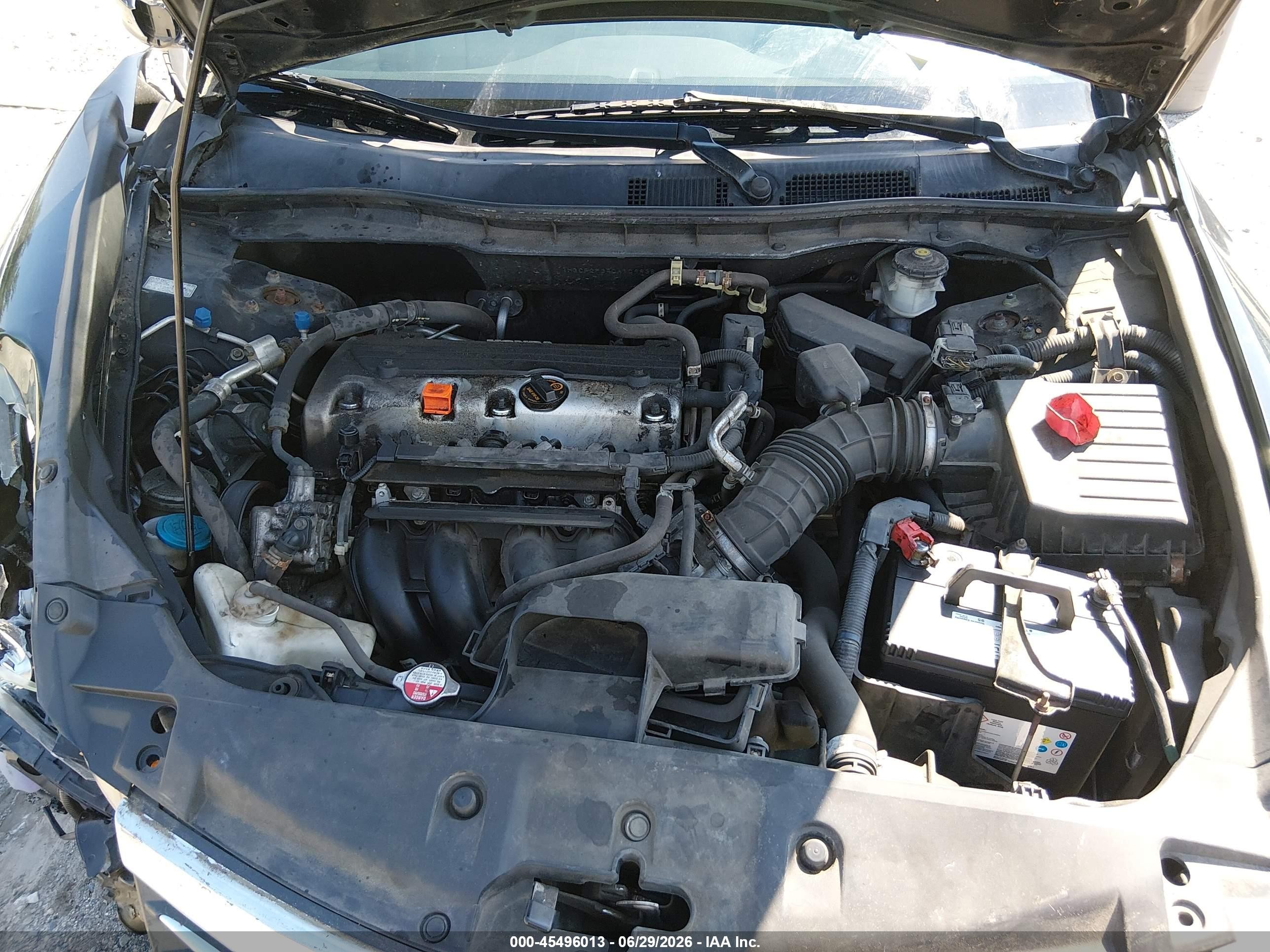 2012 Honda Accord 2.4 Lx Черный vin: 1HGCP2F34CA109938