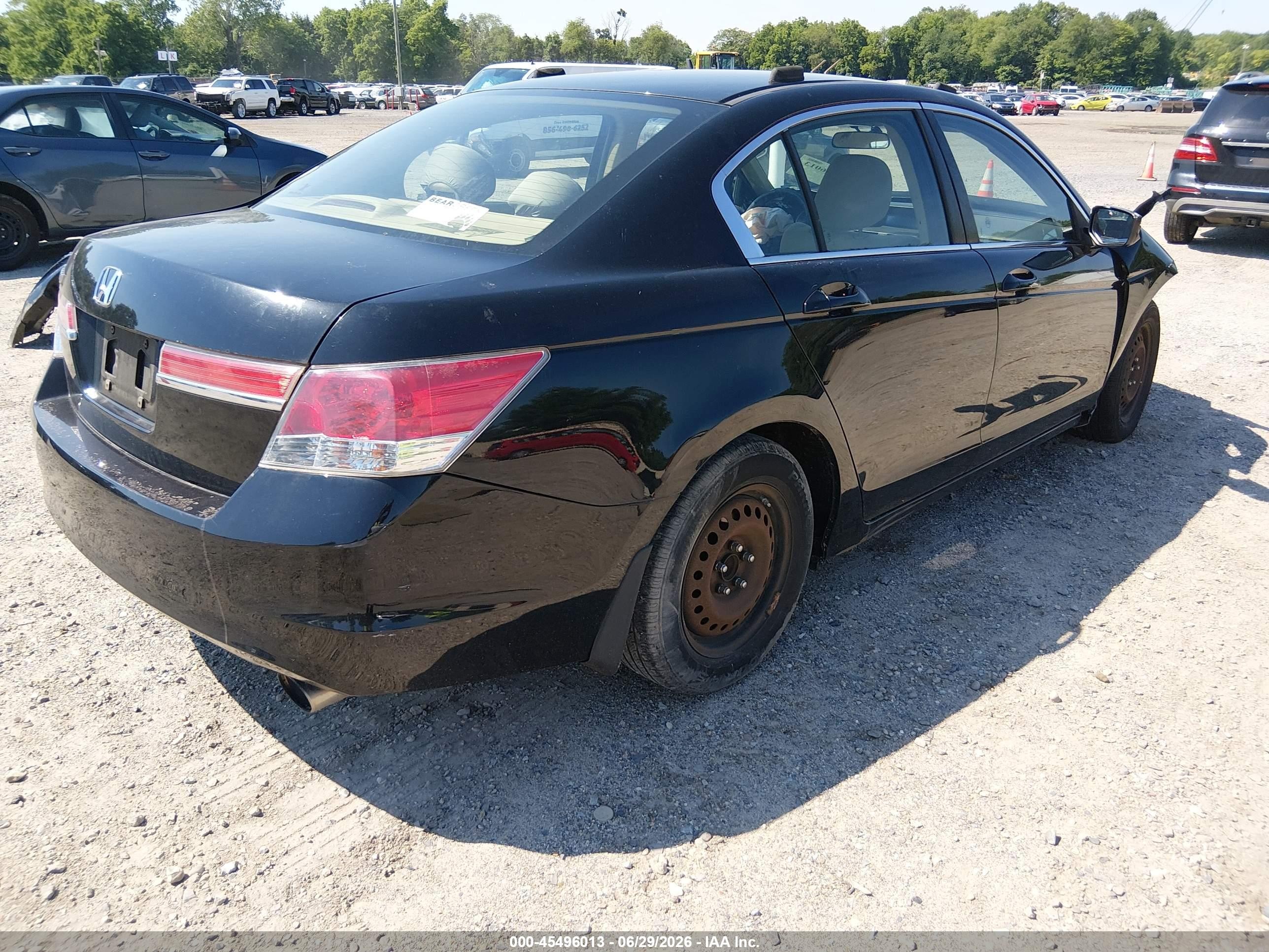 2012 Honda Accord 2.4 Lx Черный vin: 1HGCP2F34CA109938