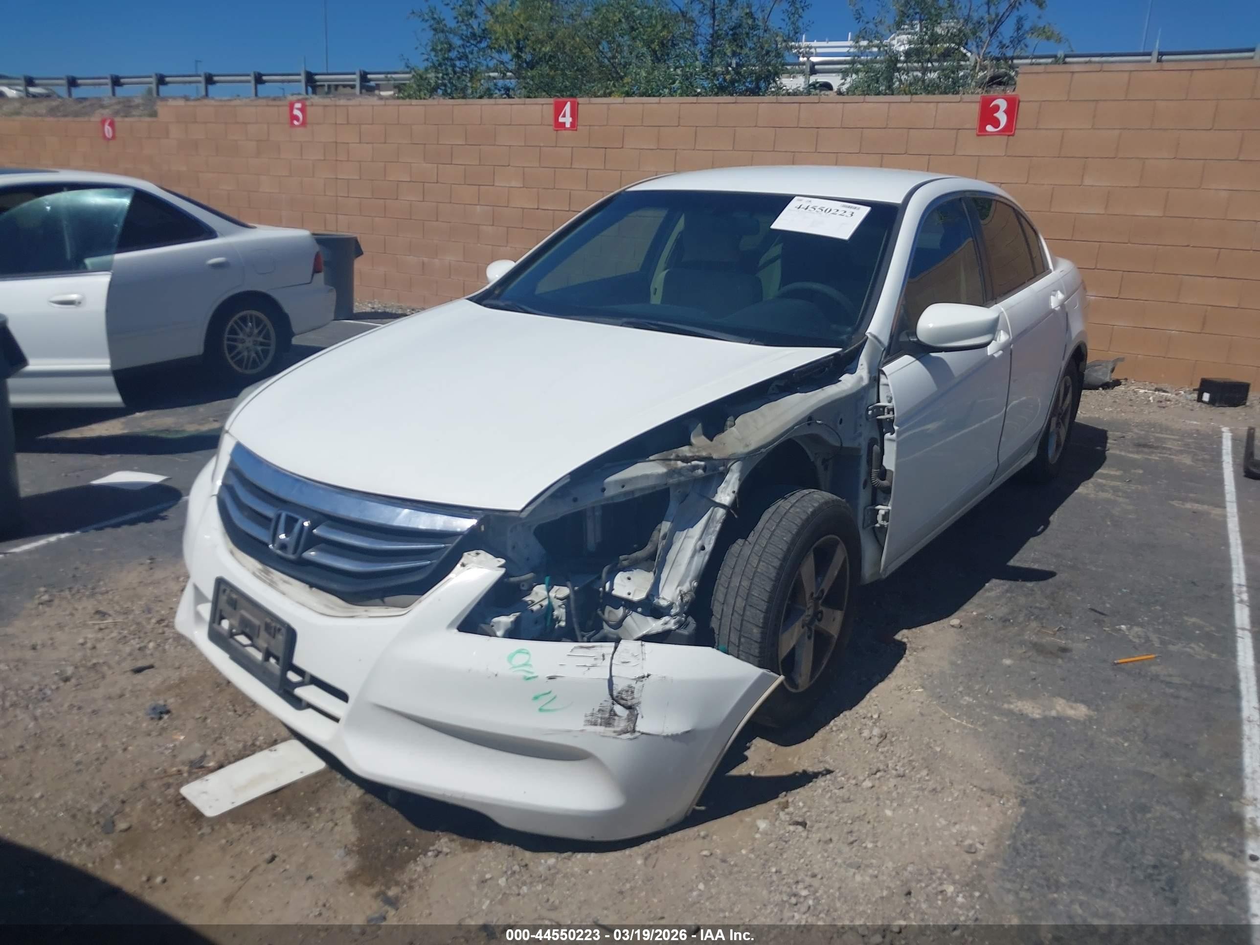 2012 Honda Accord 2.4 Lx White vin: 1HGCP2F34CA113830