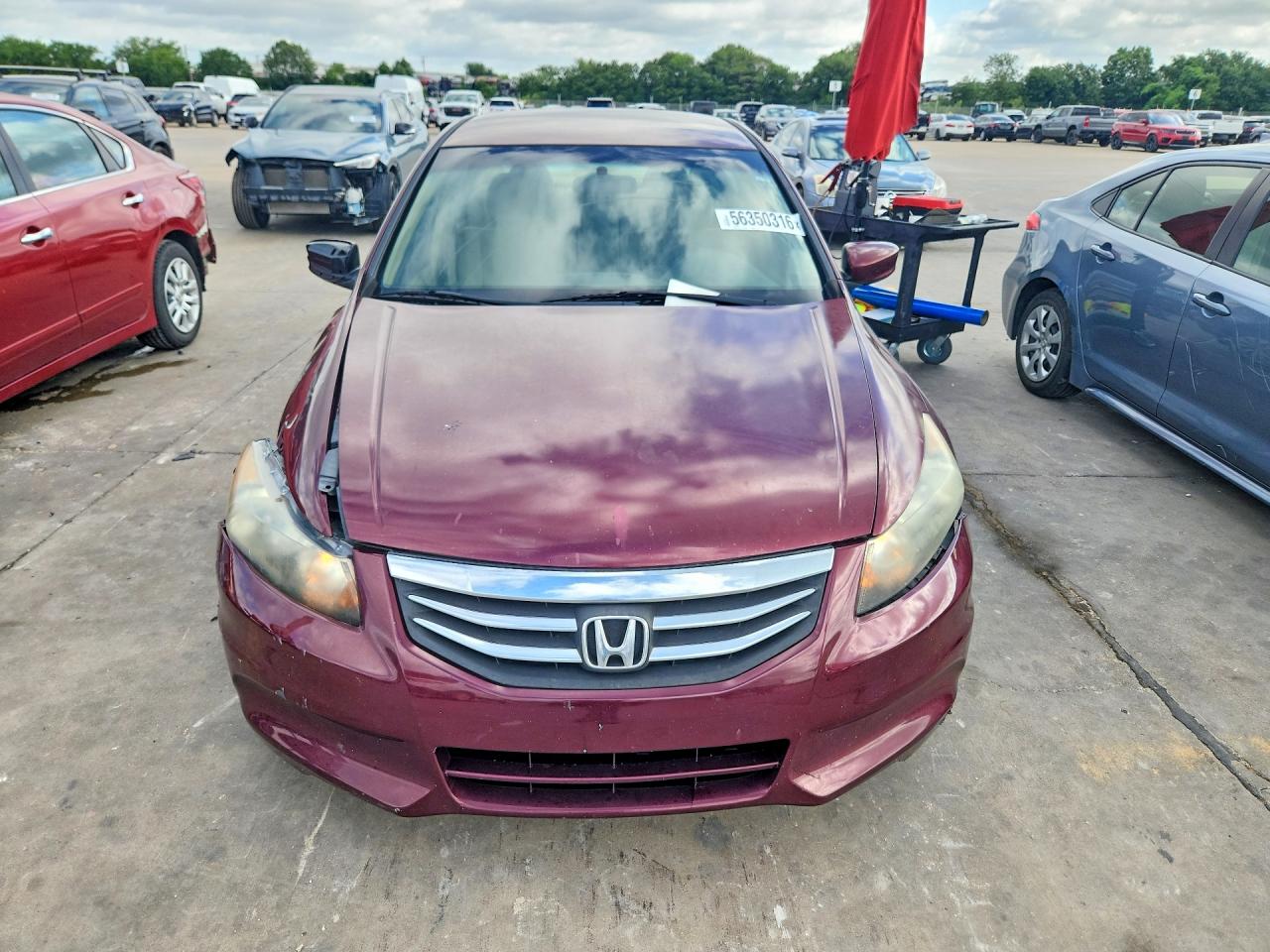 2012 Honda Accord Lx Maroon vin: 1HGCP2F34CA115934
