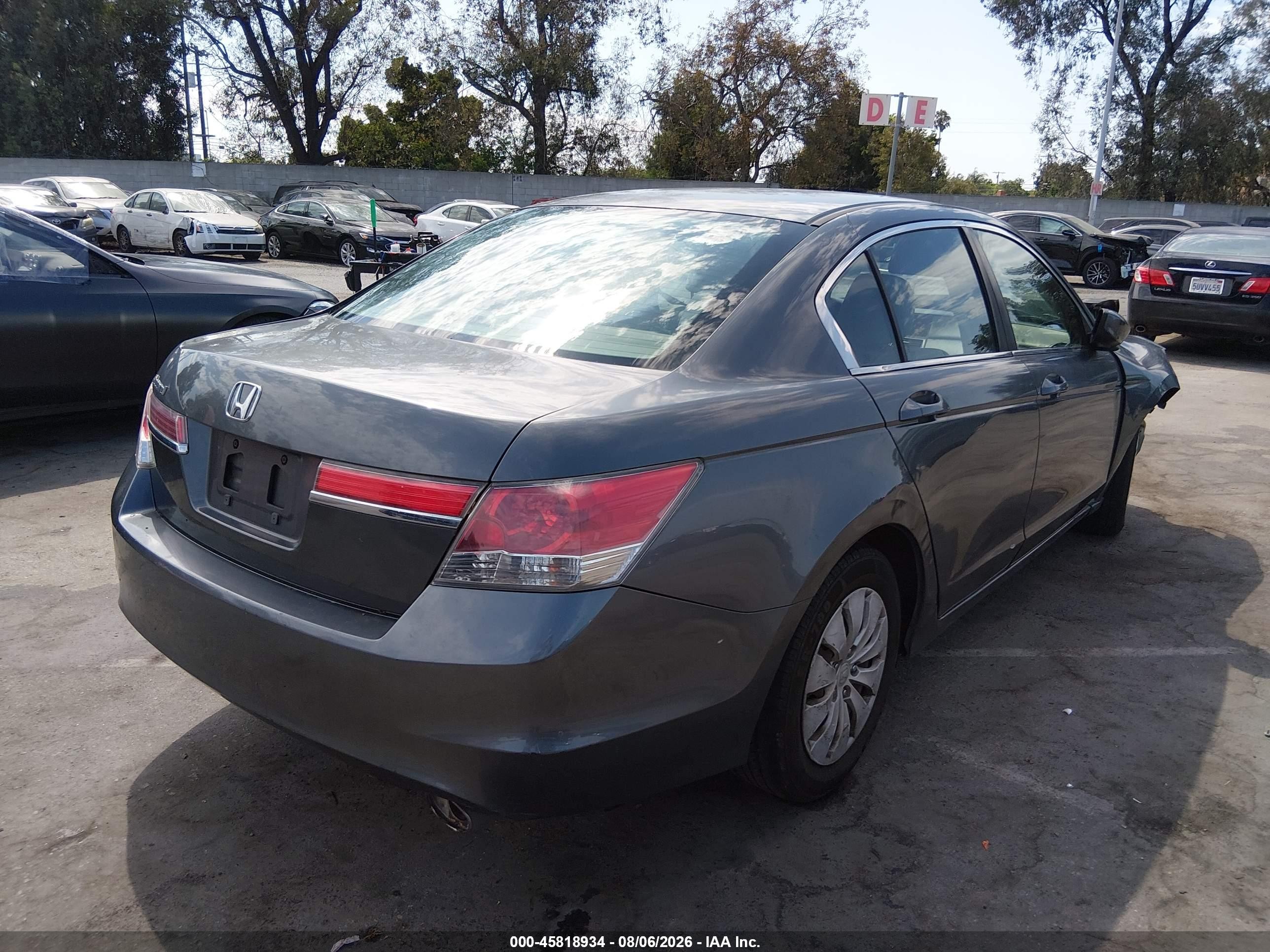 2012 Honda Accord Sdn Lx Gray vin: 1HGCP2F34CA134239
