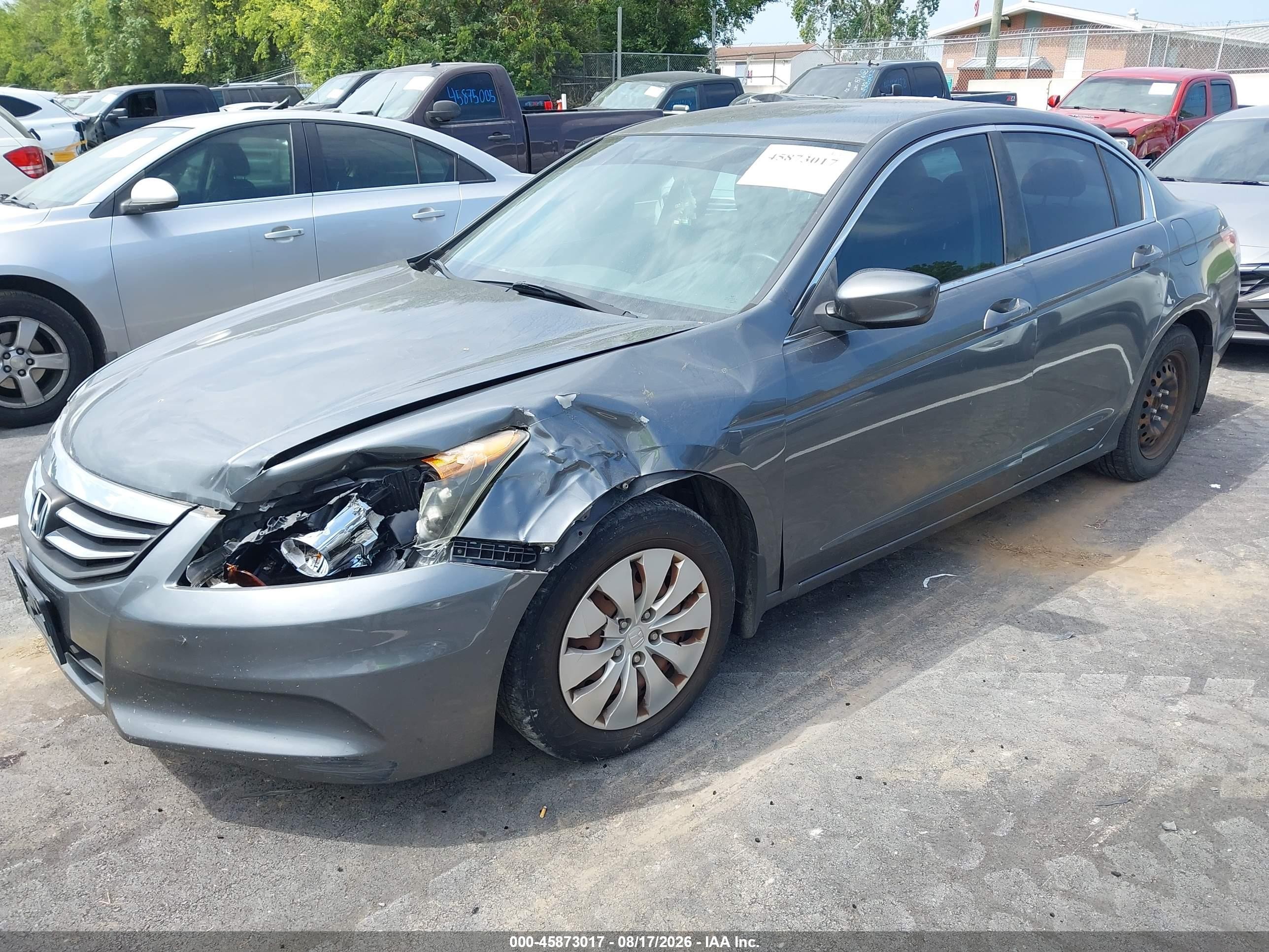 2012 Honda Accord Sdn Lx Gray vin: 1HGCP2F34CA145886