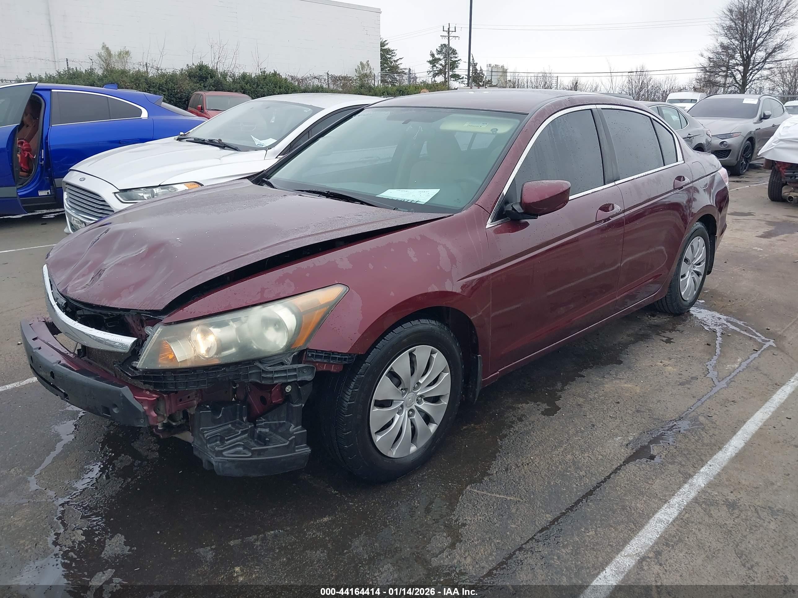 2012 Honda Accord 2.4 Lx Burgundy vin: 1HGCP2F34CA157911