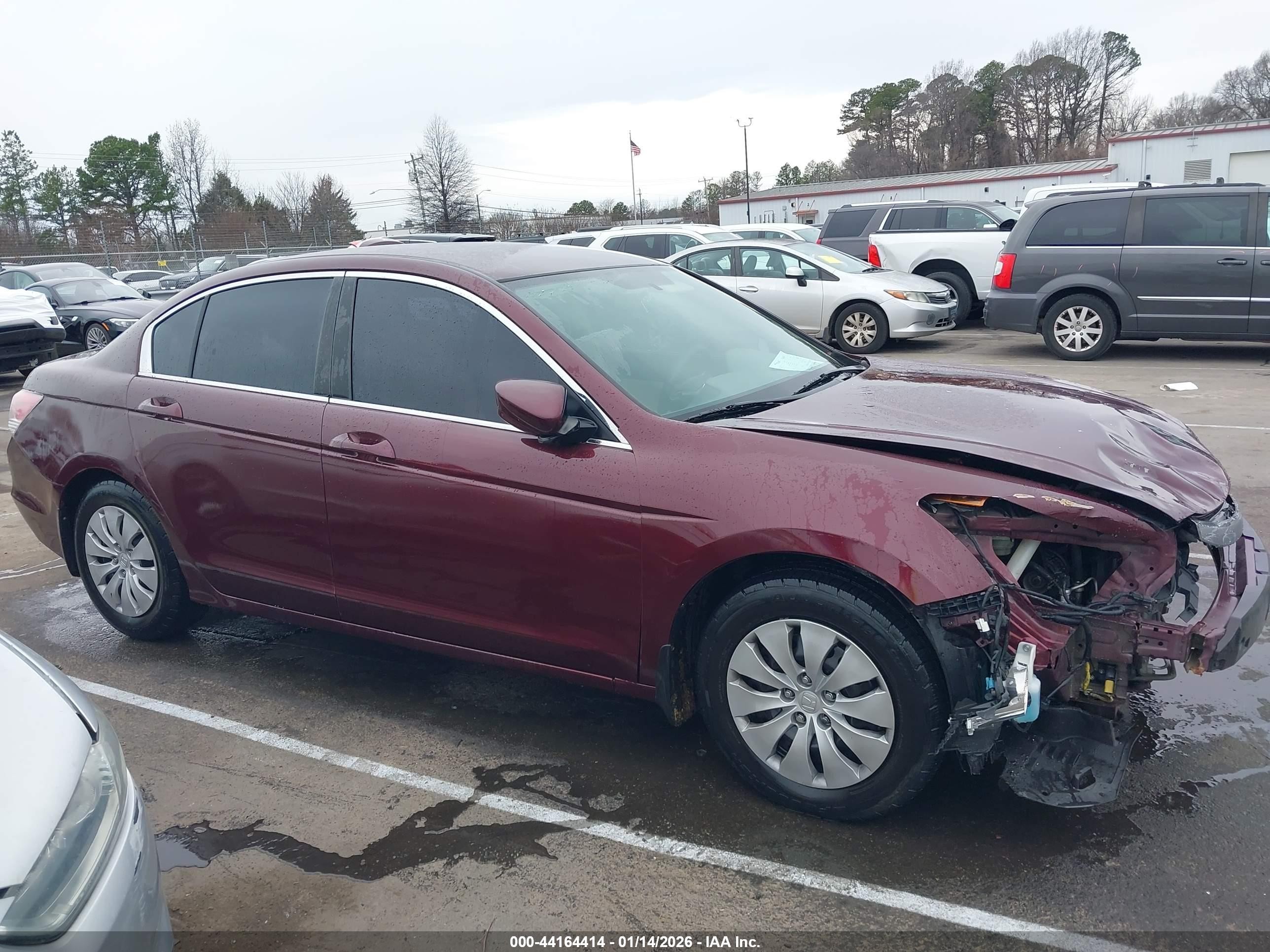 2012 Honda Accord 2.4 Lx Burgundy vin: 1HGCP2F34CA157911
