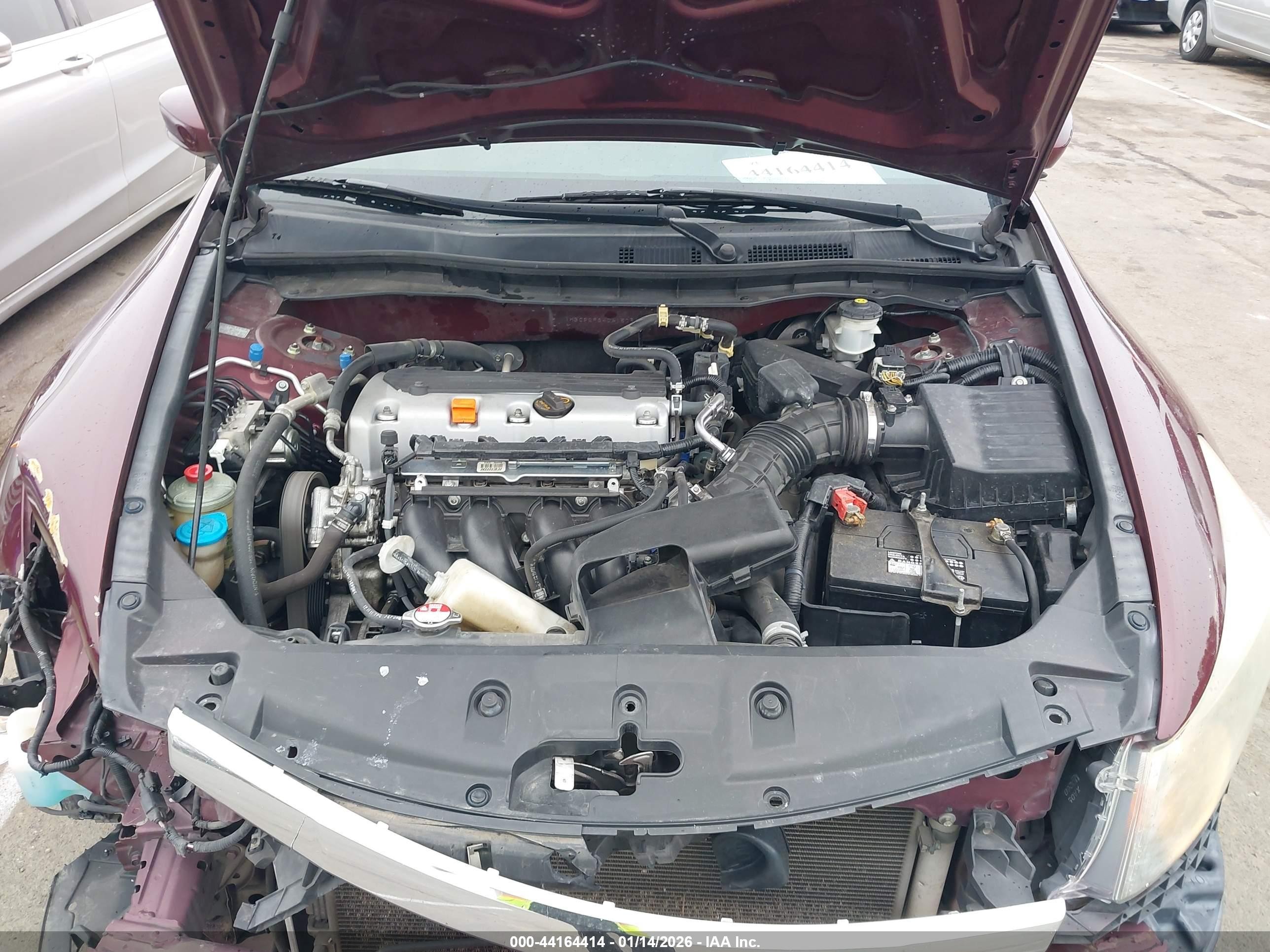 2012 Honda Accord 2.4 Lx Burgundy vin: 1HGCP2F34CA157911
