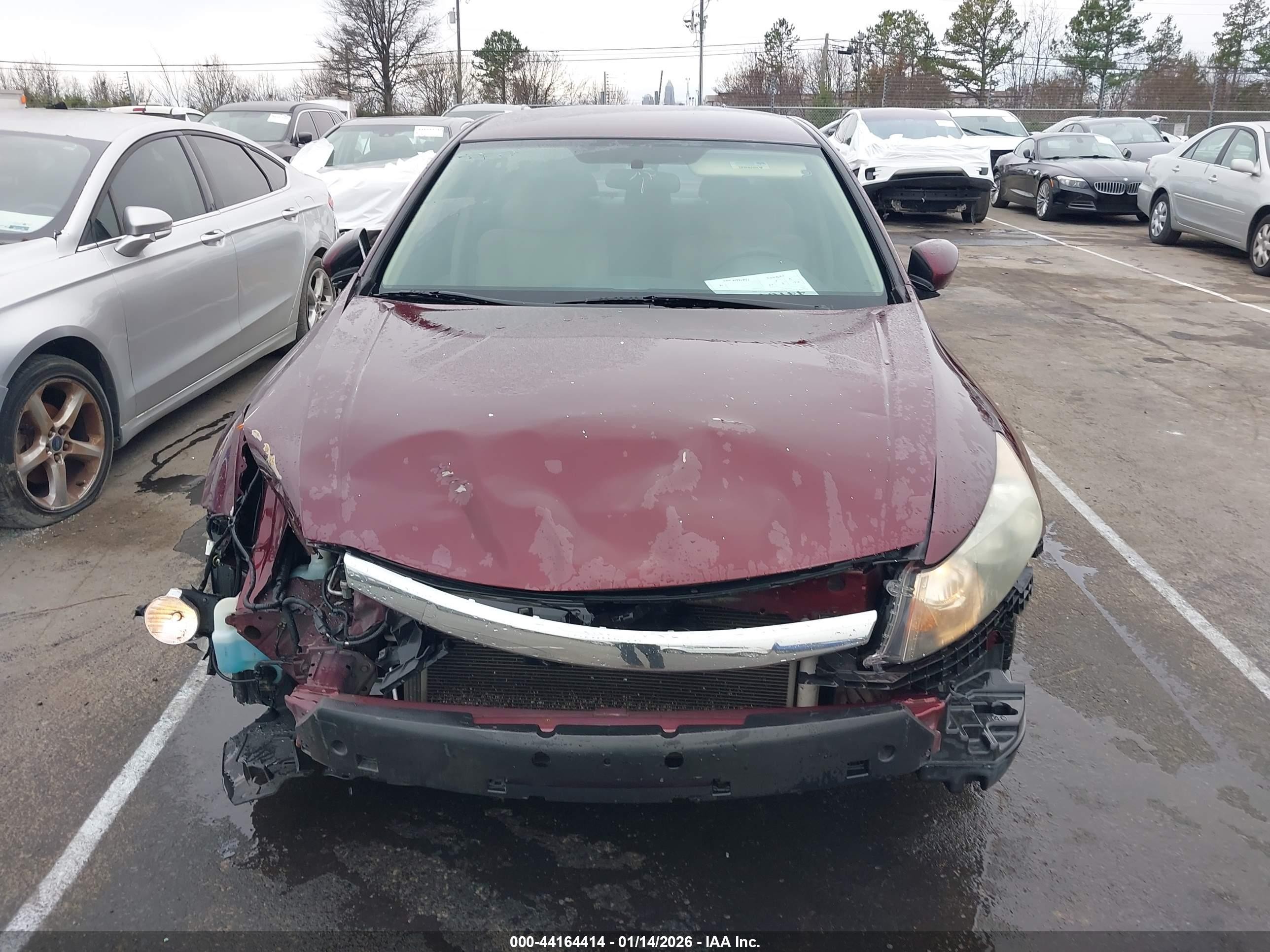 2012 Honda Accord 2.4 Lx Burgundy vin: 1HGCP2F34CA157911