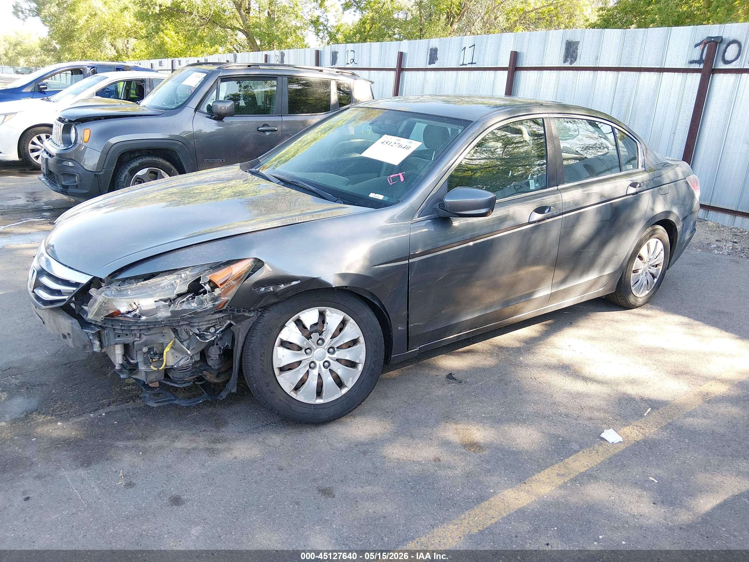 2012 Honda Accord 2.4 Lx Gray vin: 1HGCP2F34CA170612