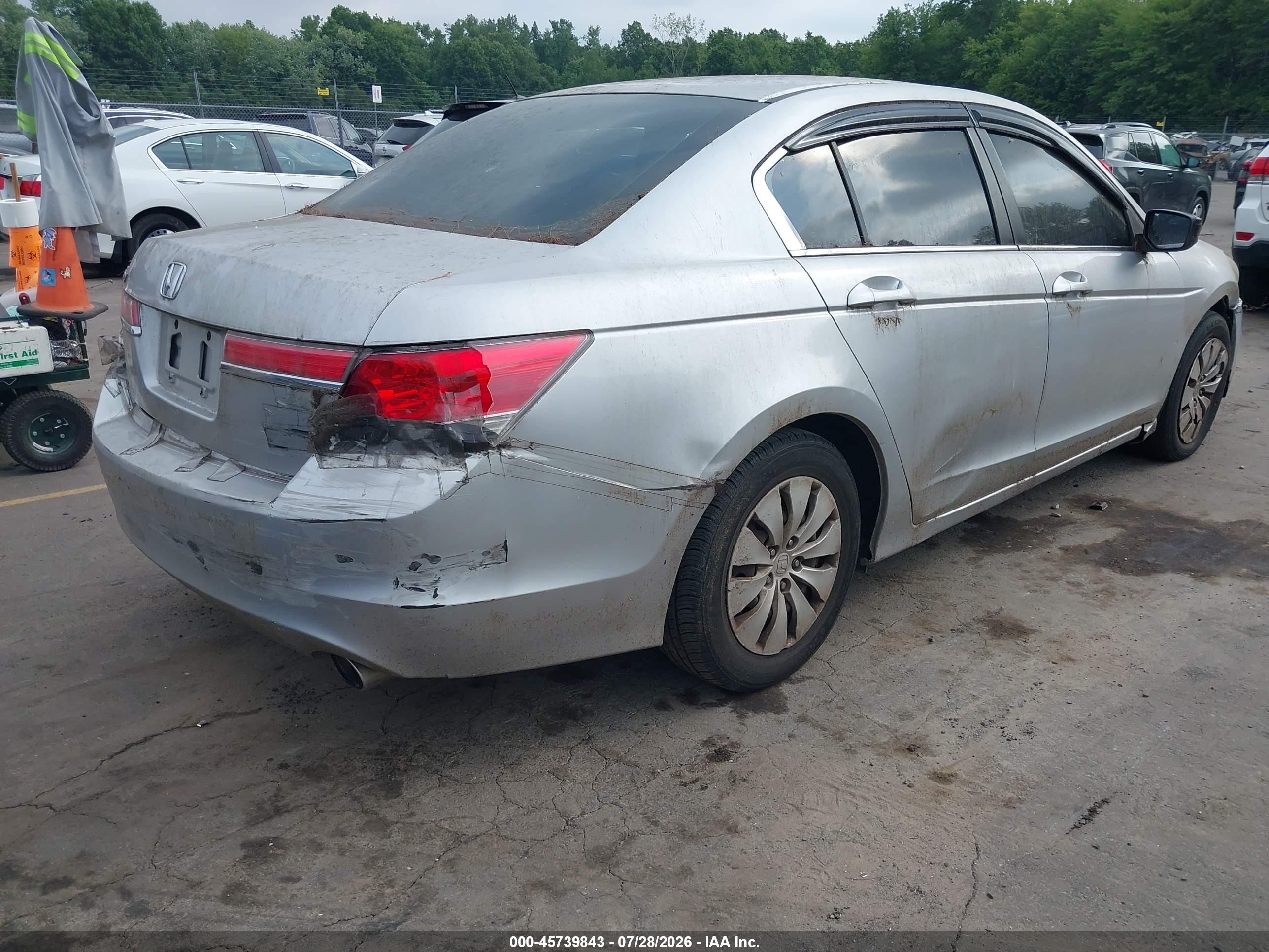 2012 Honda Accord 2.4 Lx Silver vin: 1HGCP2F34CA180203