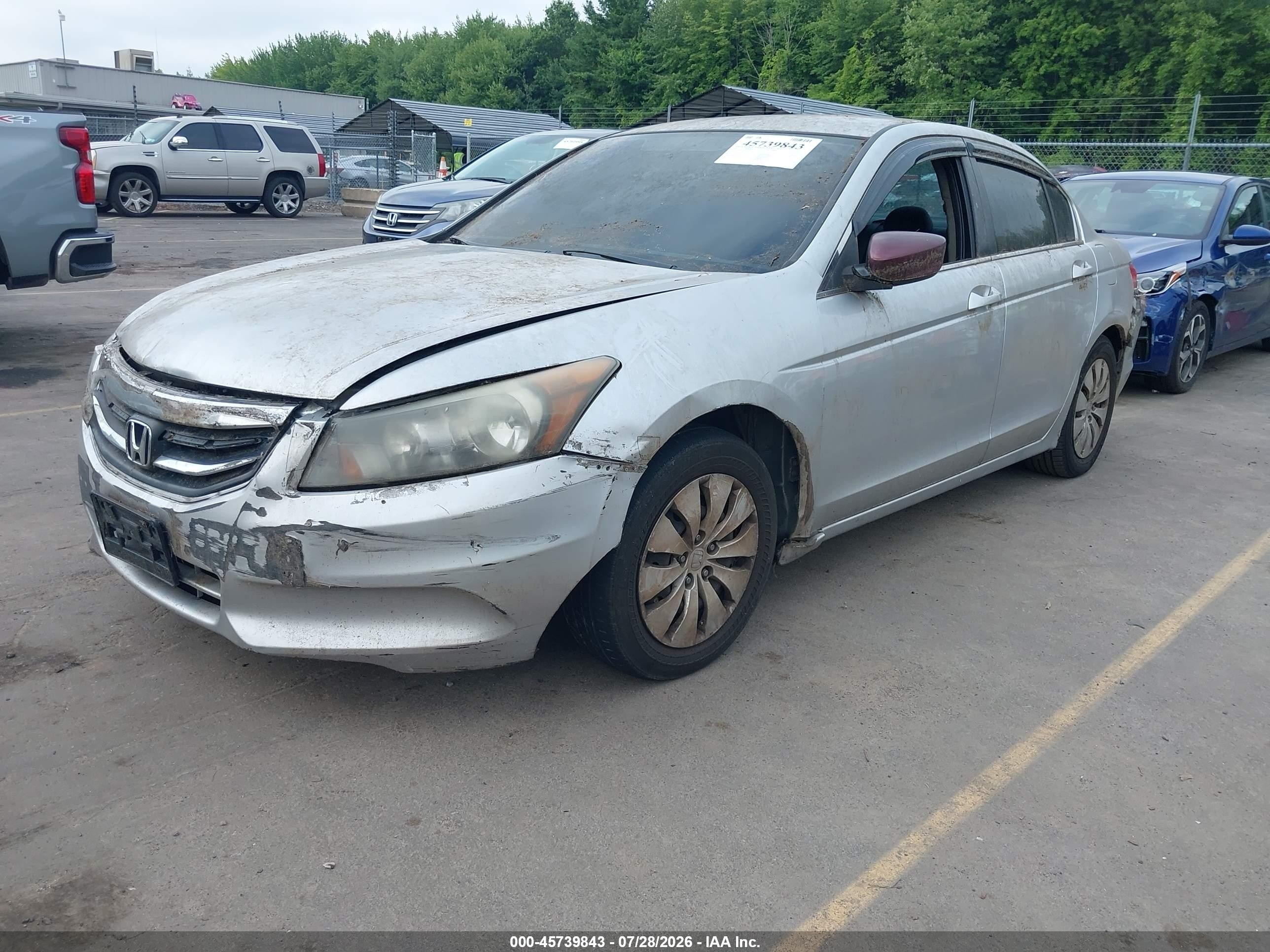 2012 Honda Accord 2.4 Lx Silver vin: 1HGCP2F34CA180203
