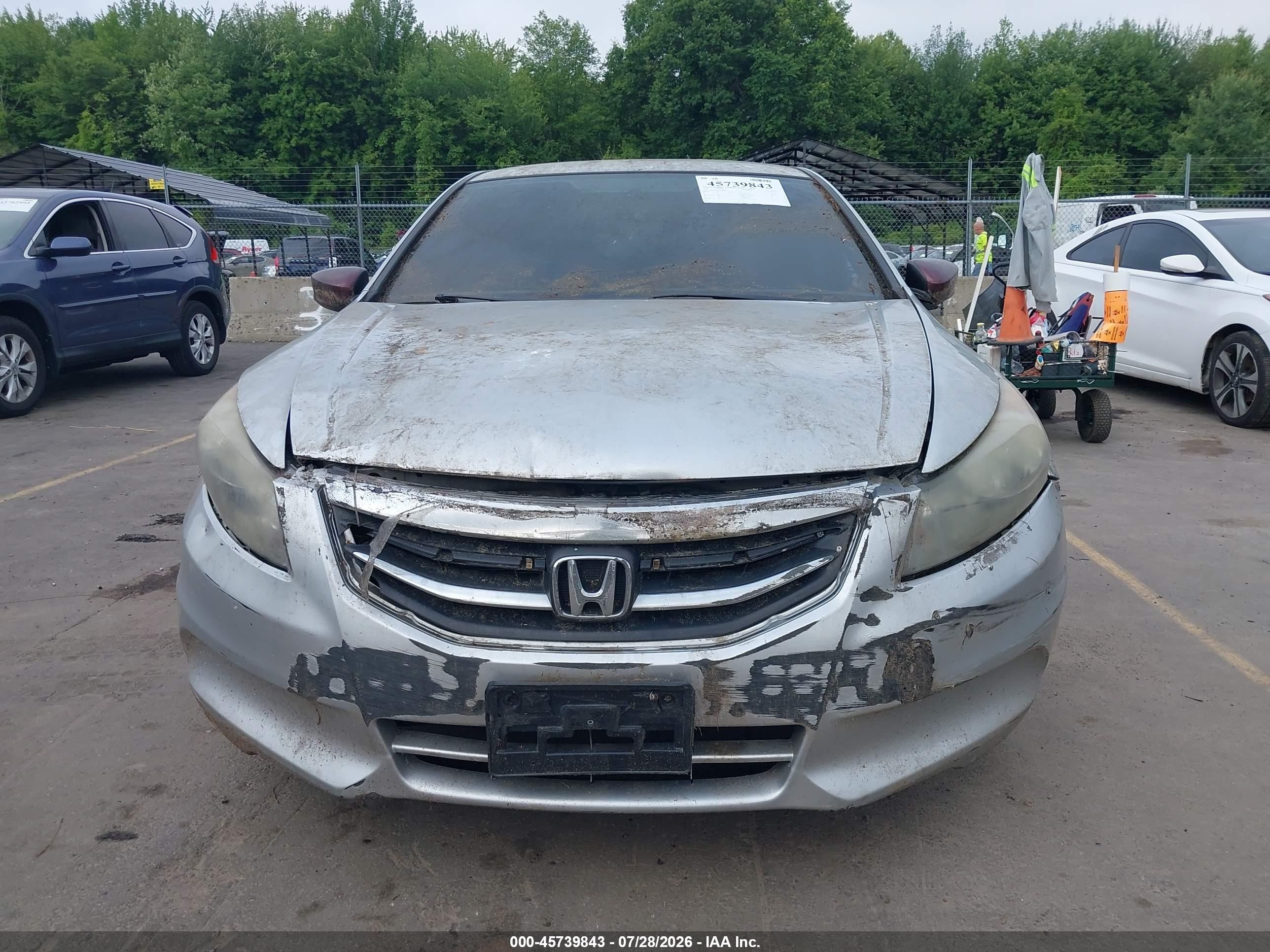 2012 Honda Accord 2.4 Lx Silver vin: 1HGCP2F34CA180203