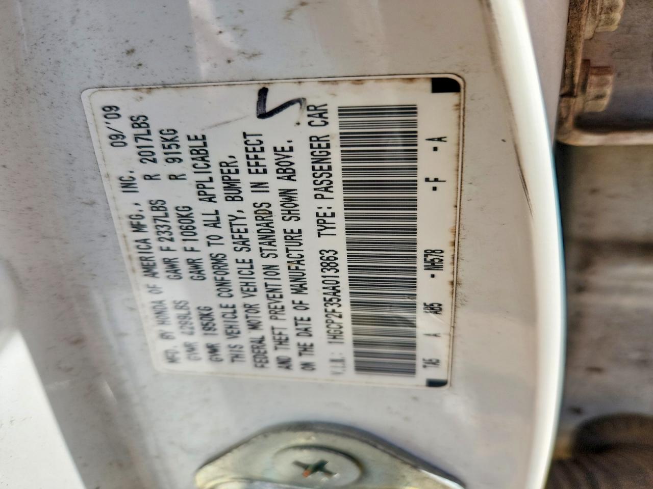 2010 Honda Accord Lx White vin: 1HGCP2F35AA013863