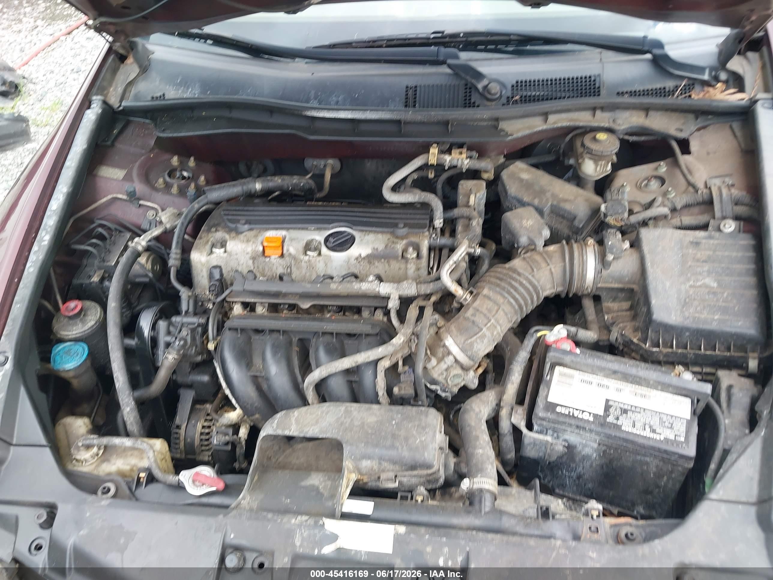 2010 Honda Accord 2.4 Lx Maroon vin: 1HGCP2F35AA020005