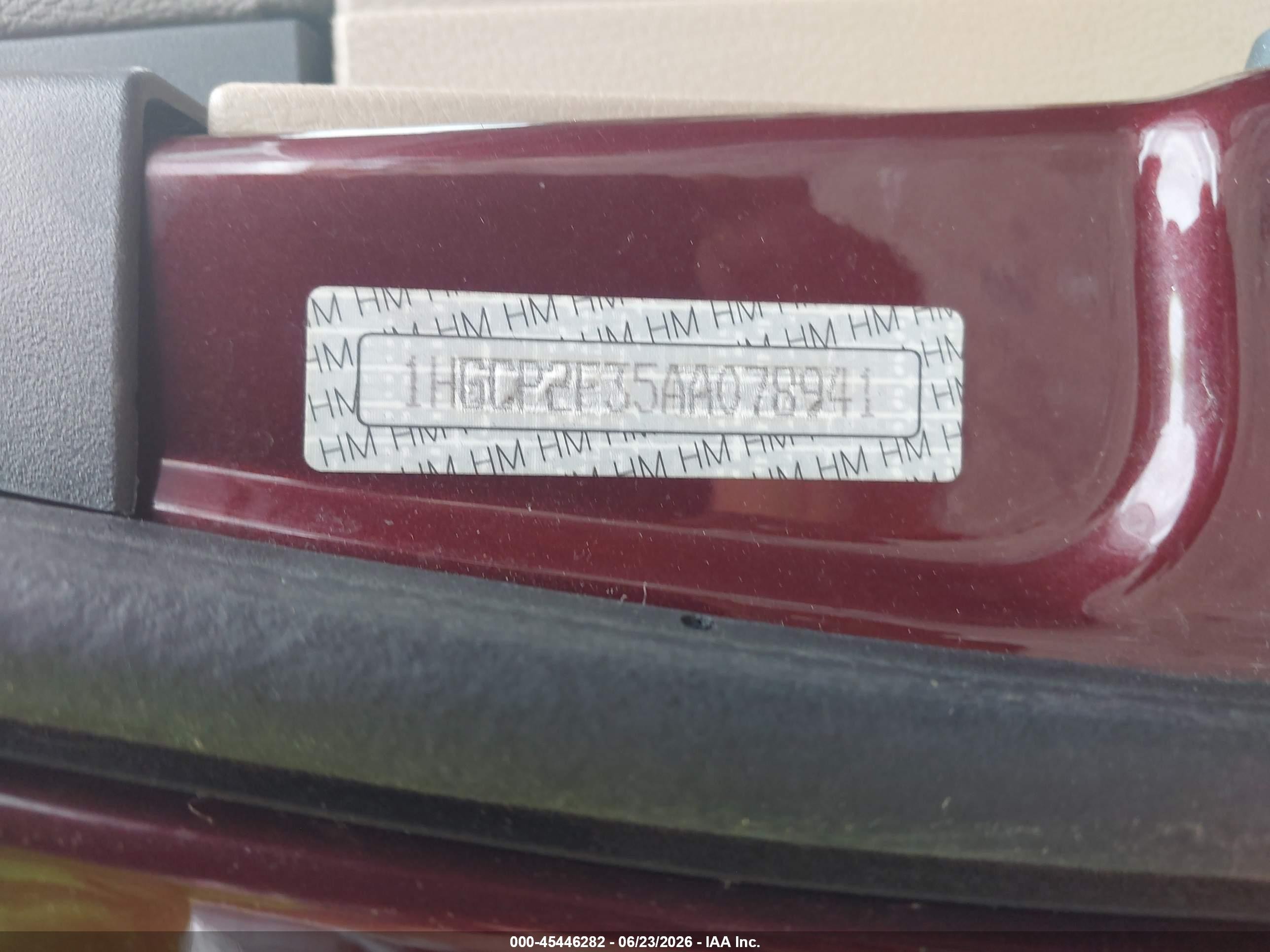 2010 Honda Accord 2.4 Lx Maroon vin: 1HGCP2F35AA078941