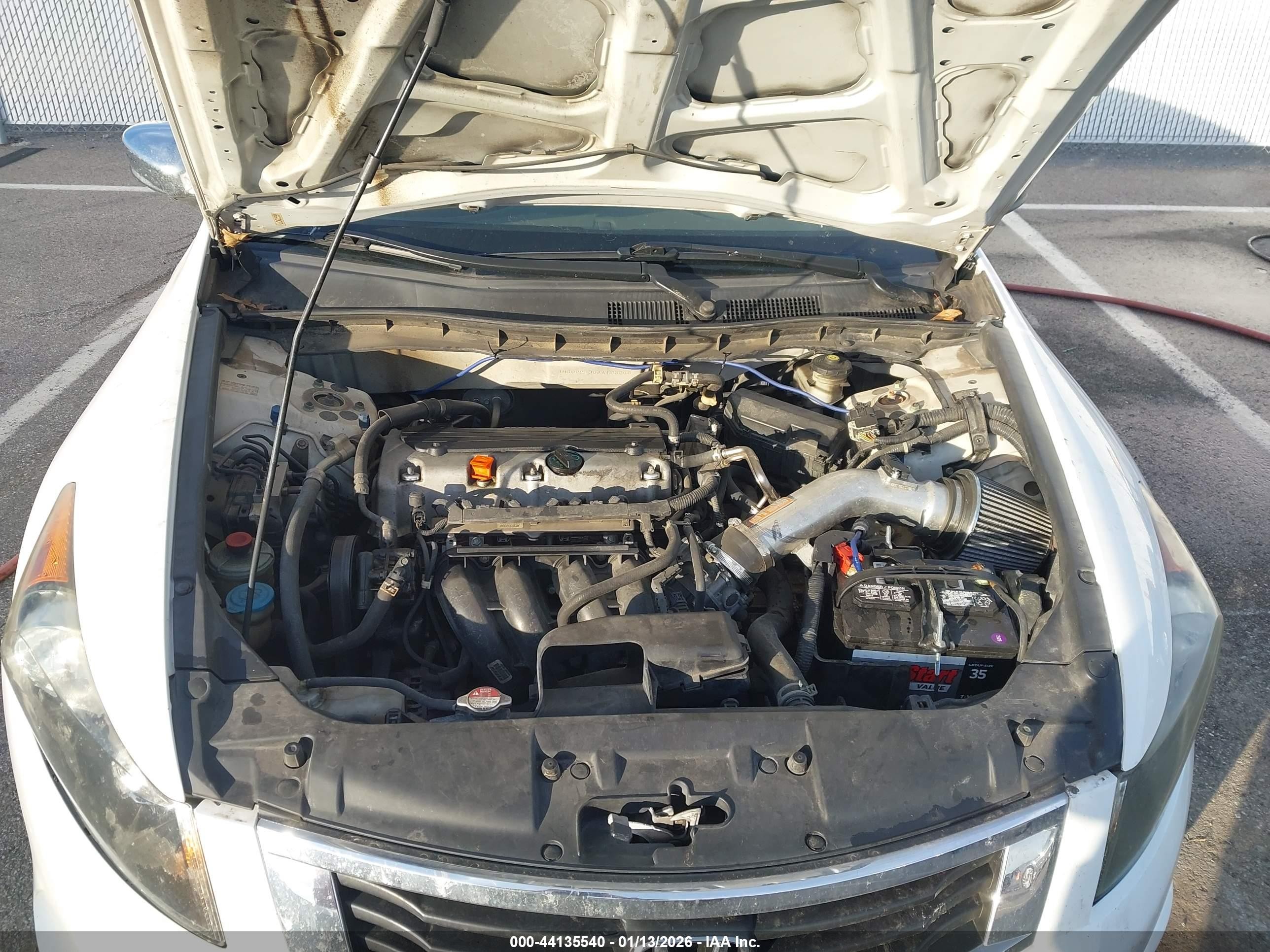 2010 Honda Accord 2.4 Lx White vin: 1HGCP2F35AA125255