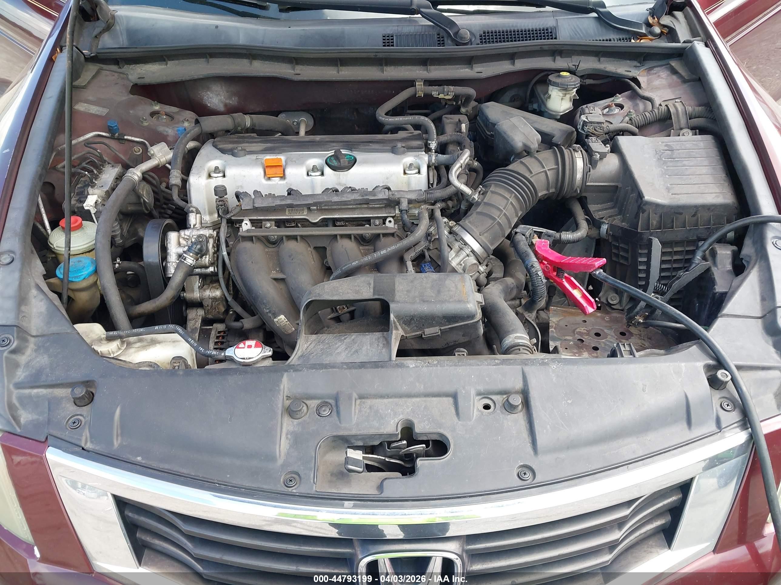 2010 Honda Accord 2.4 Lx Burgundy vin: 1HGCP2F35AA158112
