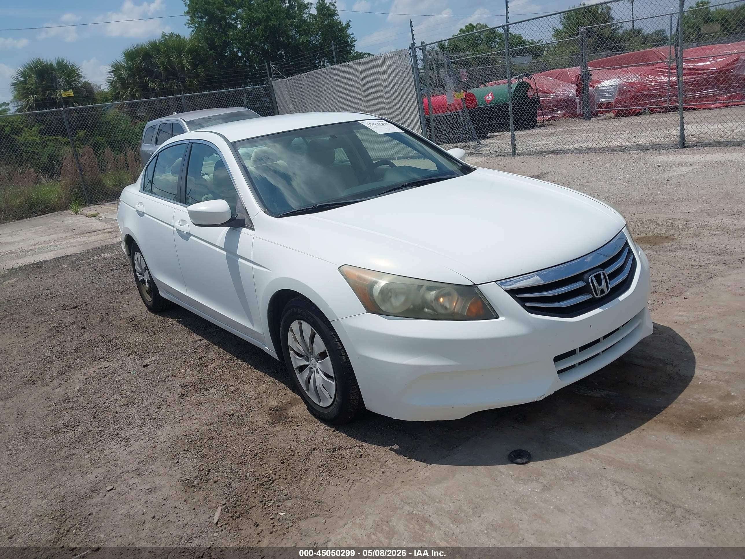 2011 Honda Accord 2.4 Lx White vin: 1HGCP2F35BA014903